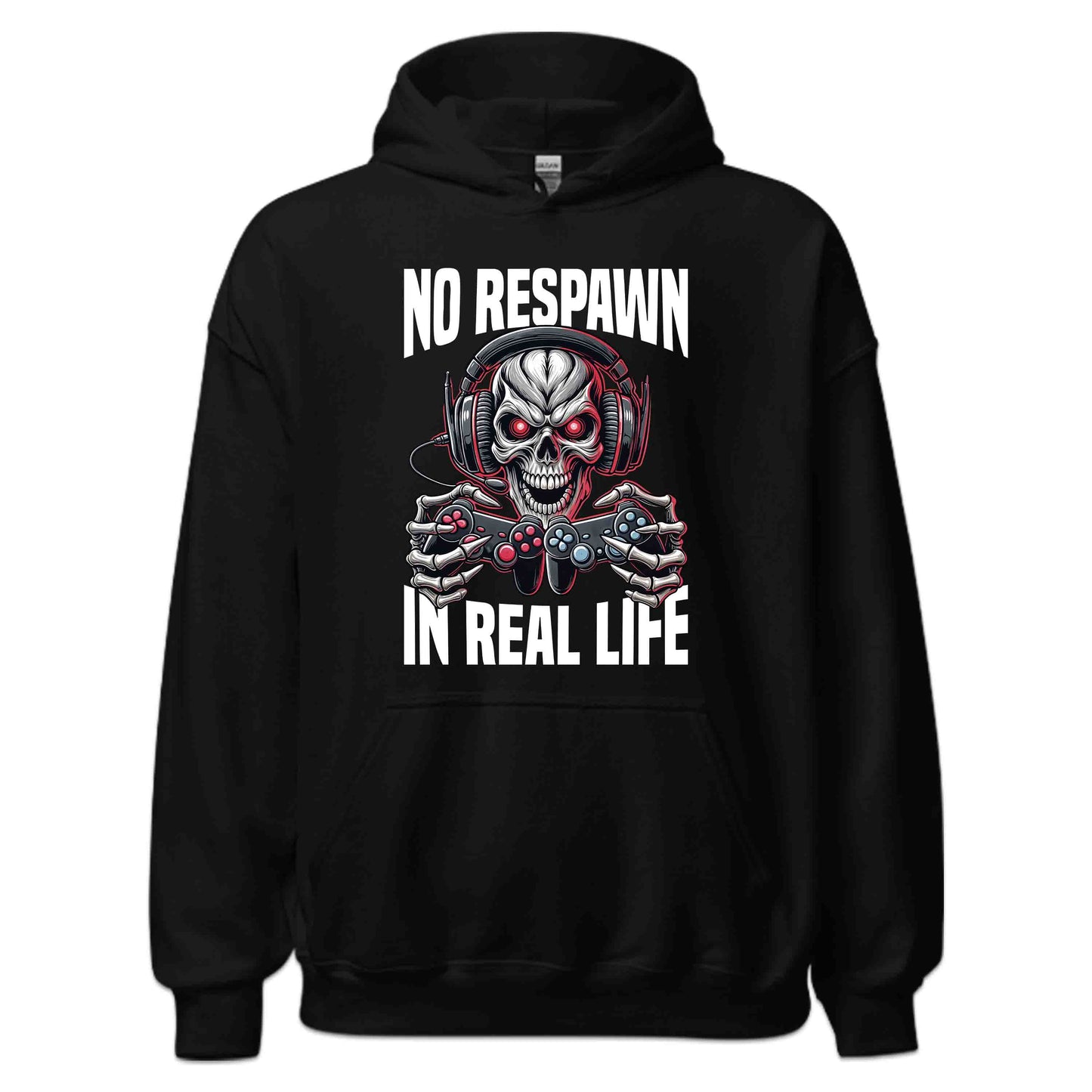 Edgy Gamer Skull with Controller & Headphones No Respawn in Real Life | PRODUCT CODE: EDYGMRESKLUW