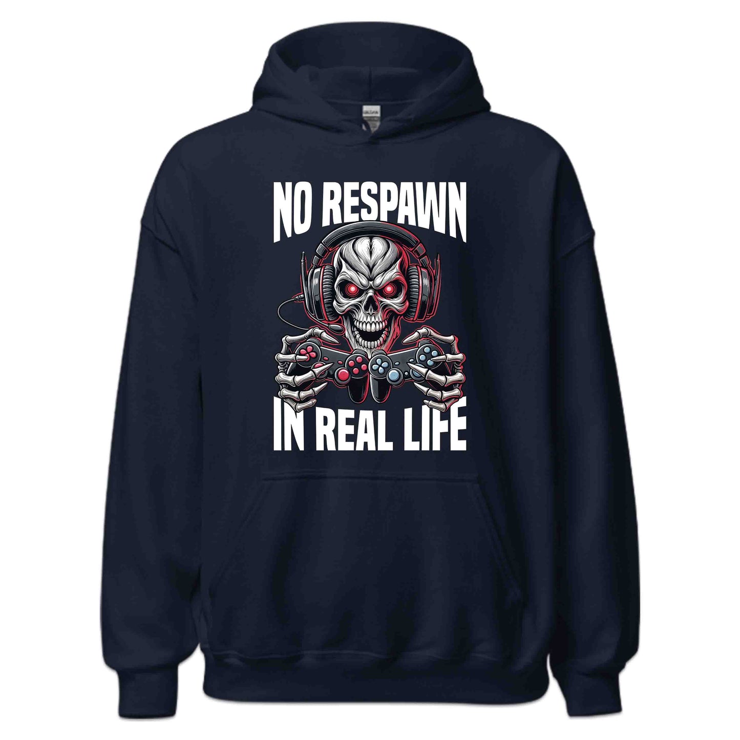 Edgy Gamer Skull with Controller & Headphones No Respawn in Real Life | PRODUCT CODE: EDYGMRESKLUW