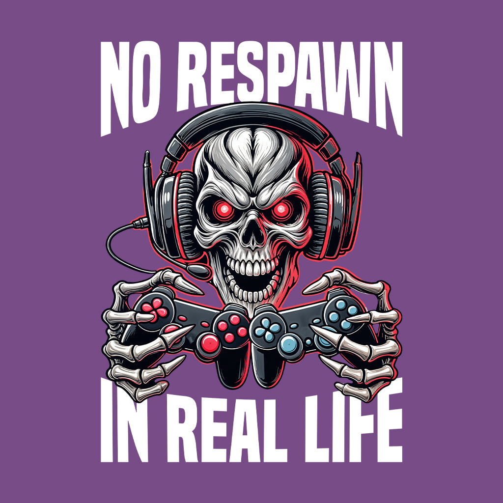 Edgy Gamer Skull with Controller & Headphones No Respawn in Real Life | PRODUCT CODE: EDYGMRESKLUW