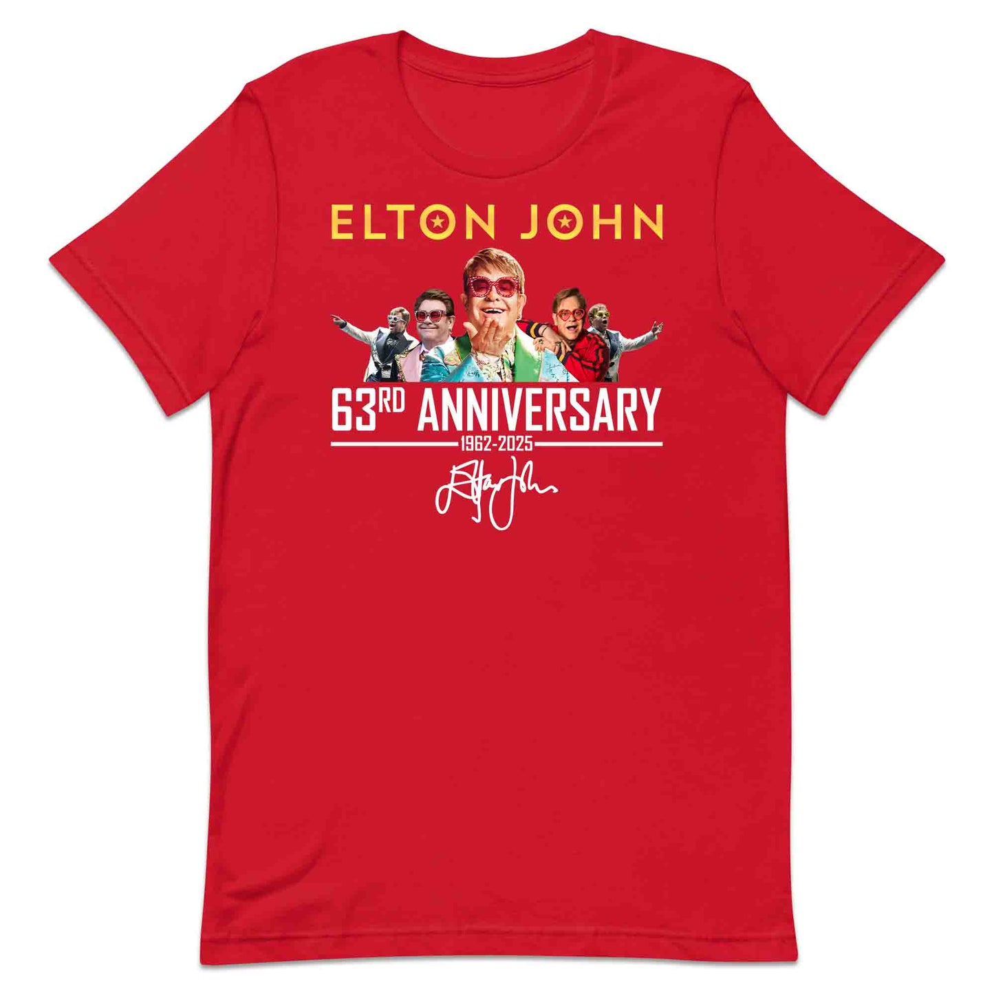 Elton John 63rd Anniversary T-Shirt, Jumper & Hoodie – Iconic Eras (1962–2025) Retro Pop Tribute with Signature Flair | PRODUCT CODE: EHJADSJL