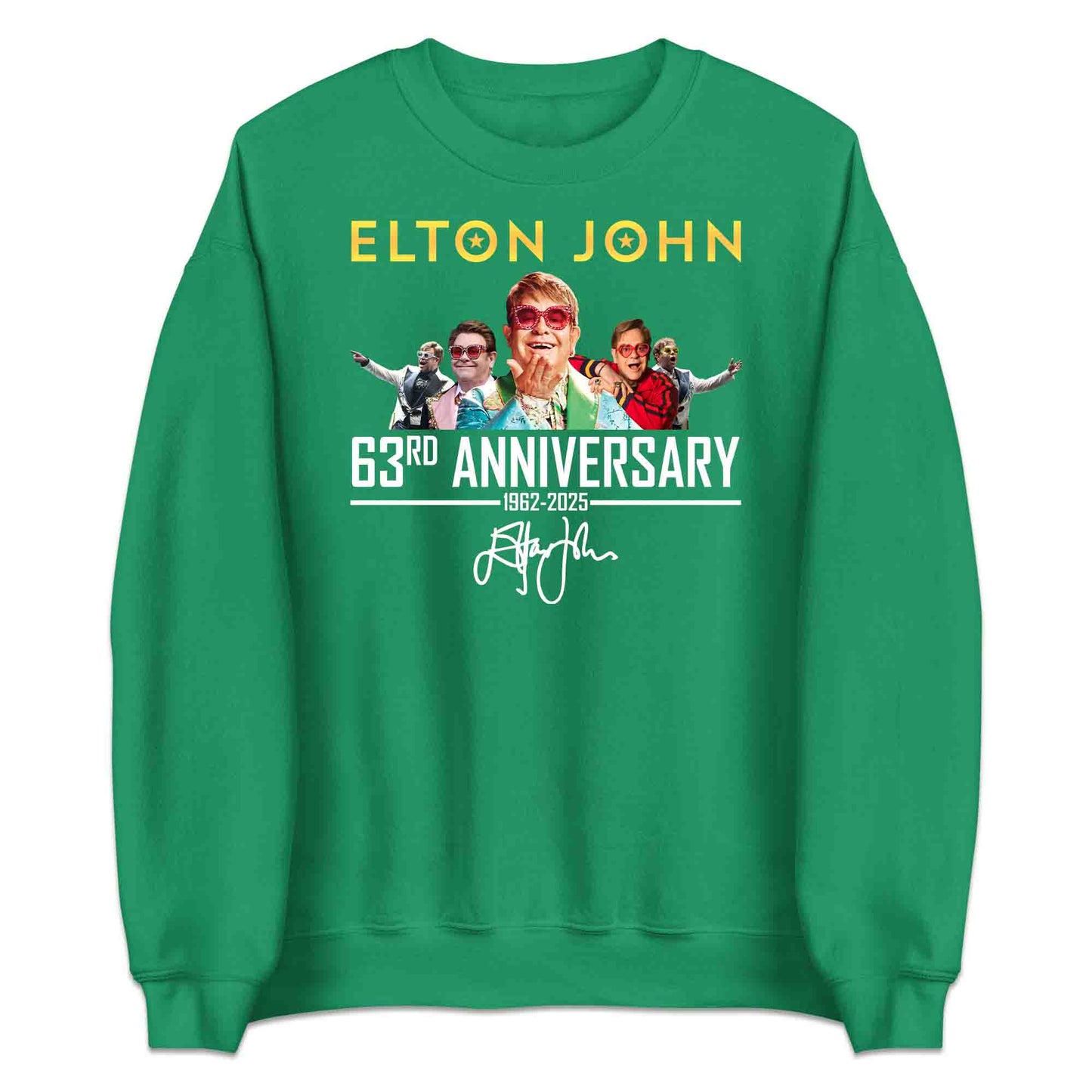 Elton John 63rd Anniversary T-Shirt, Jumper & Hoodie – Iconic Eras (1962–2025) Retro Pop Tribute with Signature Flair | PRODUCT CODE: EHJADSJL