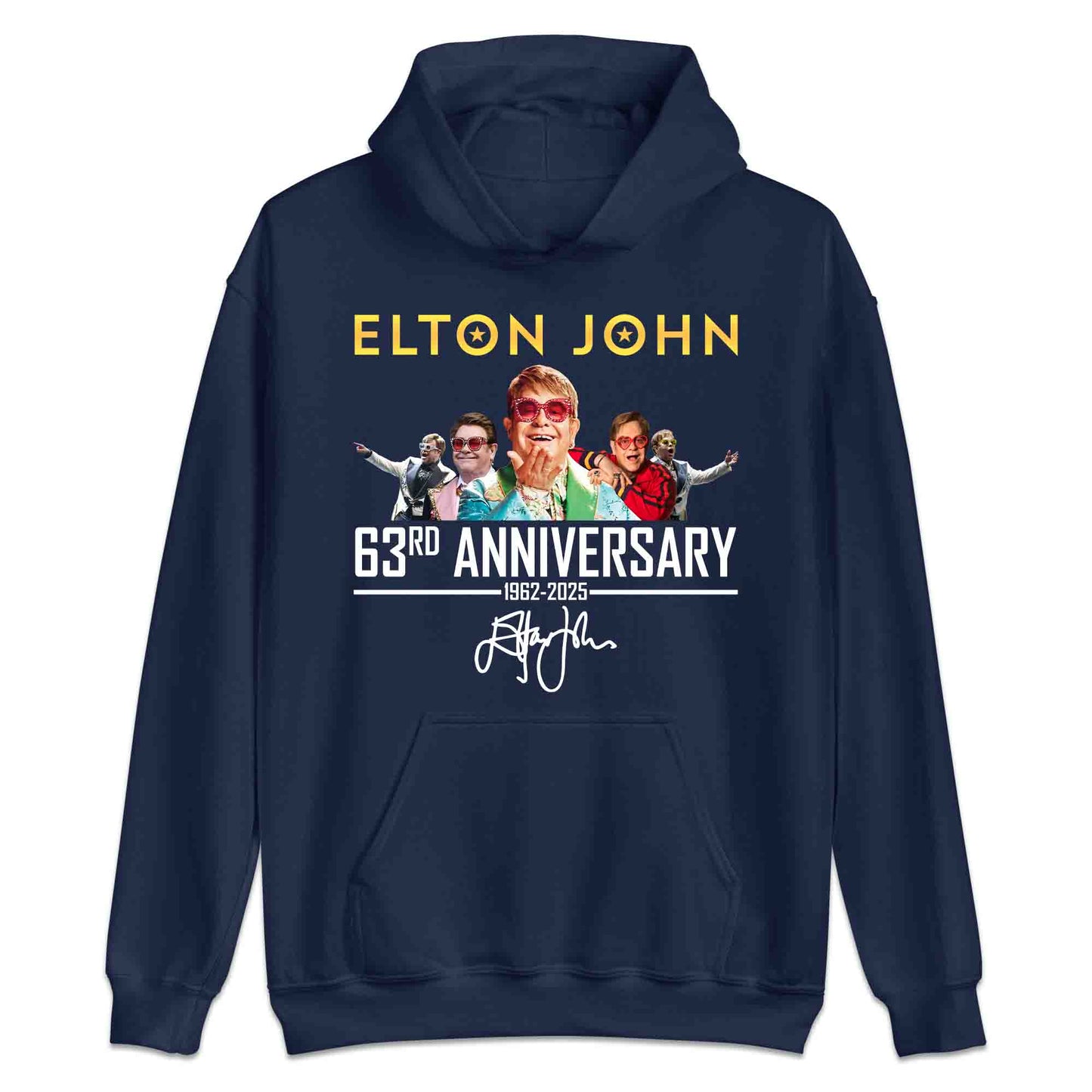 Elton John 63rd Anniversary T-Shirt, Jumper & Hoodie – Iconic Eras (1962–2025) Retro Pop Tribute with Signature Flair | PRODUCT CODE: EHJADSJL