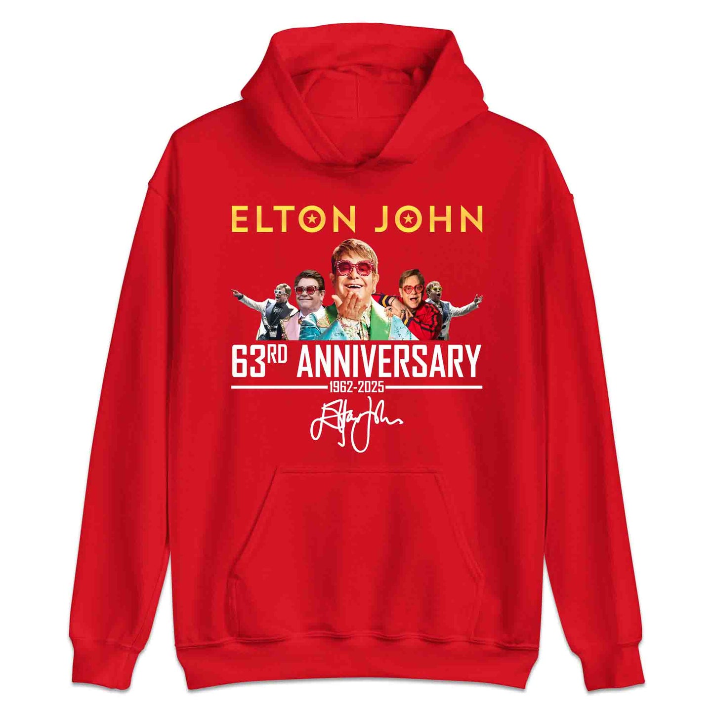 Elton John 63rd Anniversary T-Shirt, Jumper & Hoodie – Iconic Eras (1962–2025) Retro Pop Tribute with Signature Flair | PRODUCT CODE: EHJADSJL