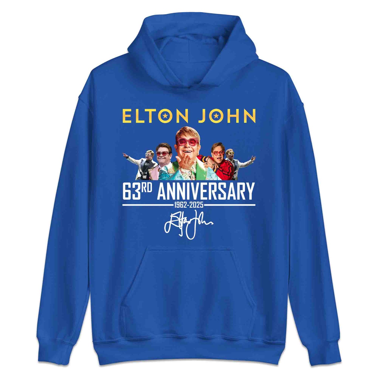 Elton John 63rd Anniversary T-Shirt, Jumper & Hoodie – Iconic Eras (1962–2025) Retro Pop Tribute with Signature Flair | PRODUCT CODE: EHJADSJL