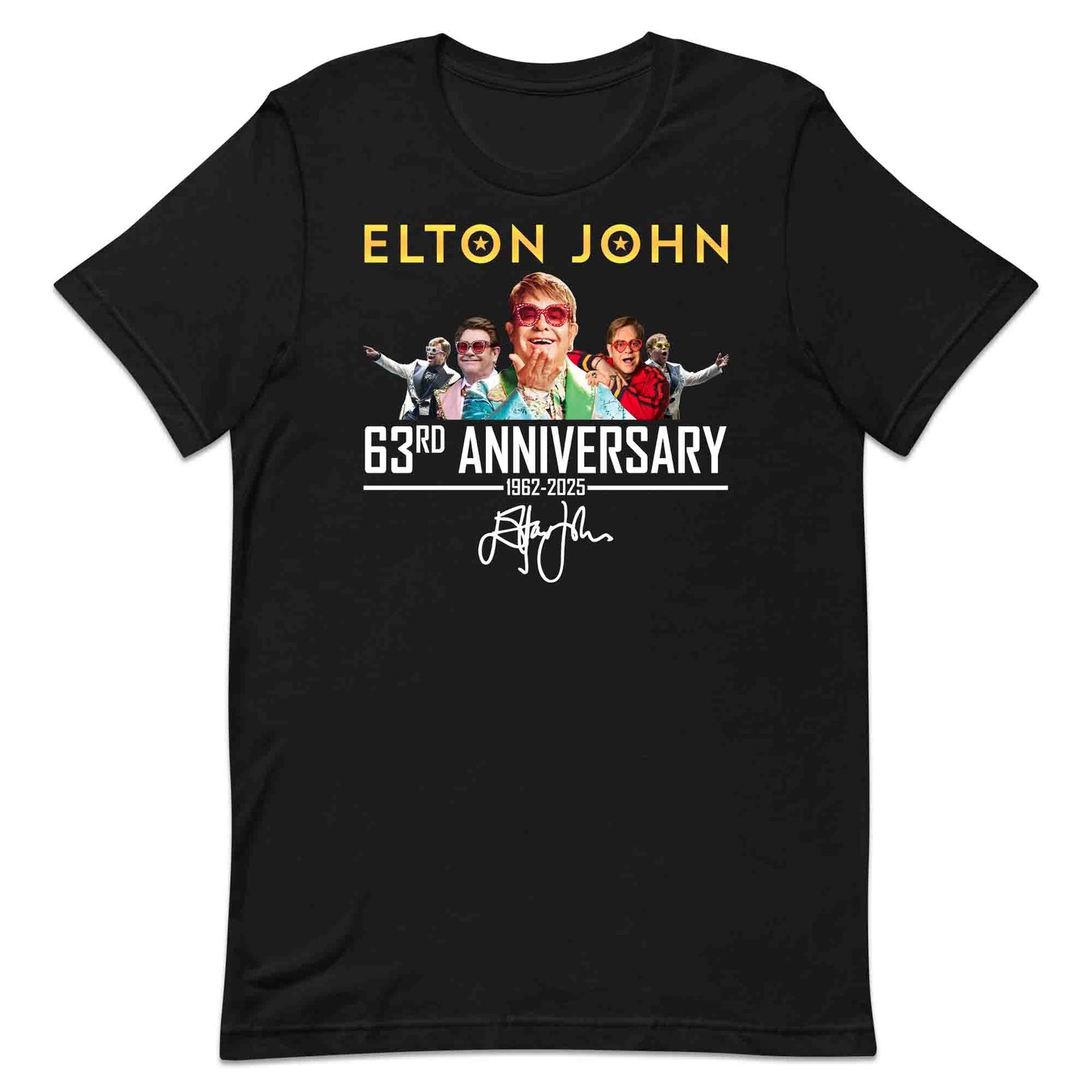 Elton John 63rd Anniversary T-Shirt, Jumper & Hoodie – Iconic Eras (1962–2025) Retro Pop Tribute with Signature Flair | PRODUCT CODE: EHJADSJL