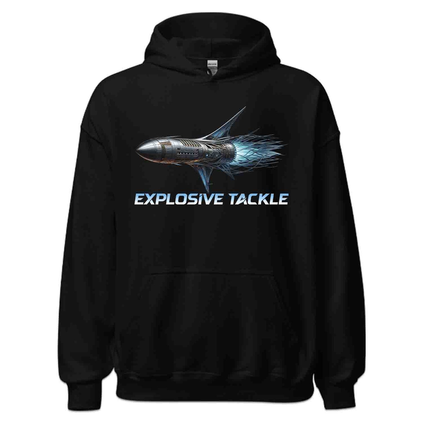 Explosive Tackle T-Shirt, Cyberpunk Rocket Sweatshirt, Sci-Fi Spacecraft Turbo Jet Hoodie | PRODUCT CODE: EHXJKAPRLVK