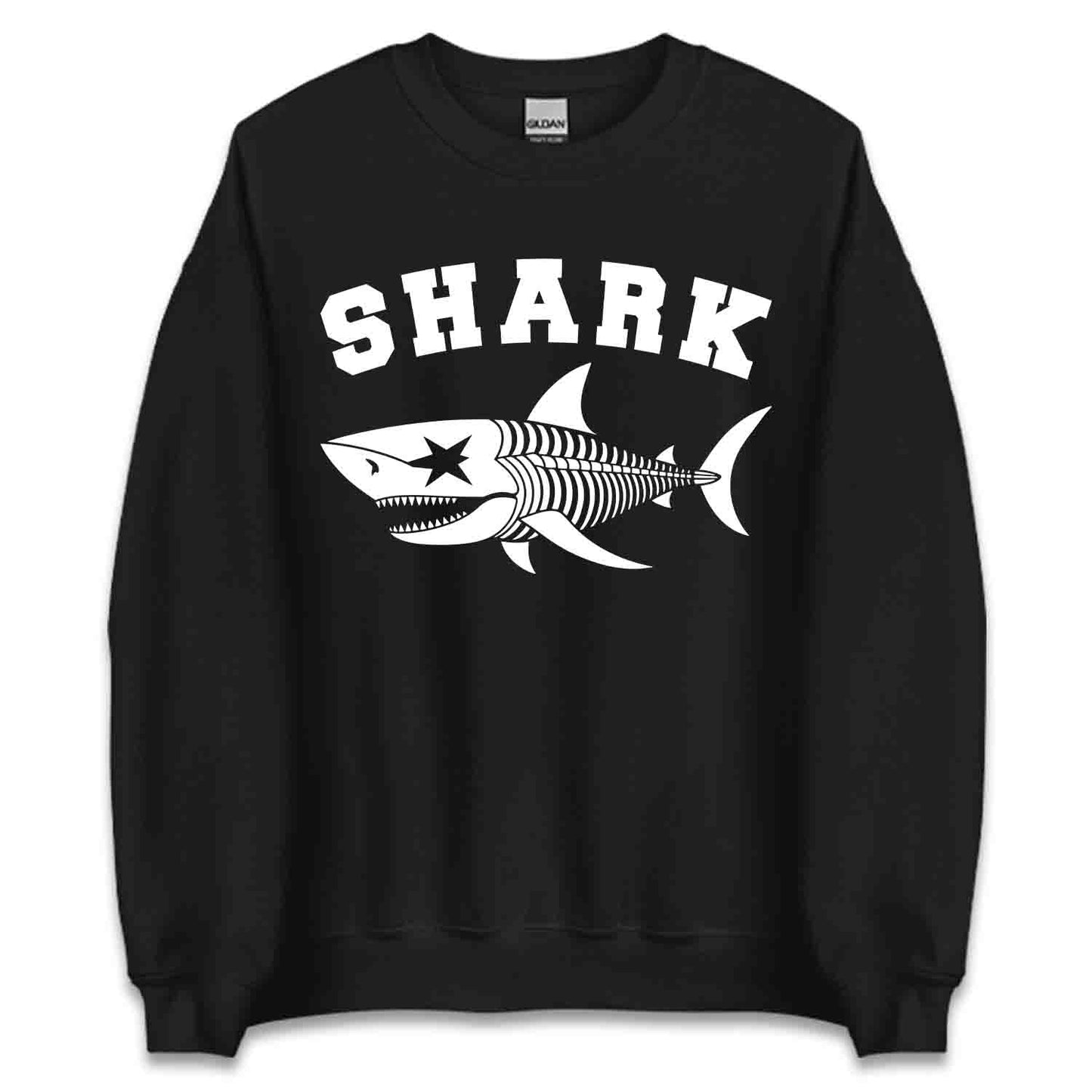 Skeleton Shark Vintage Gothic T-Shirt, Sweatshirt, Hoodie – Retro Ocean Predator Top | PRODUCT CODE: EJHSDYROCL