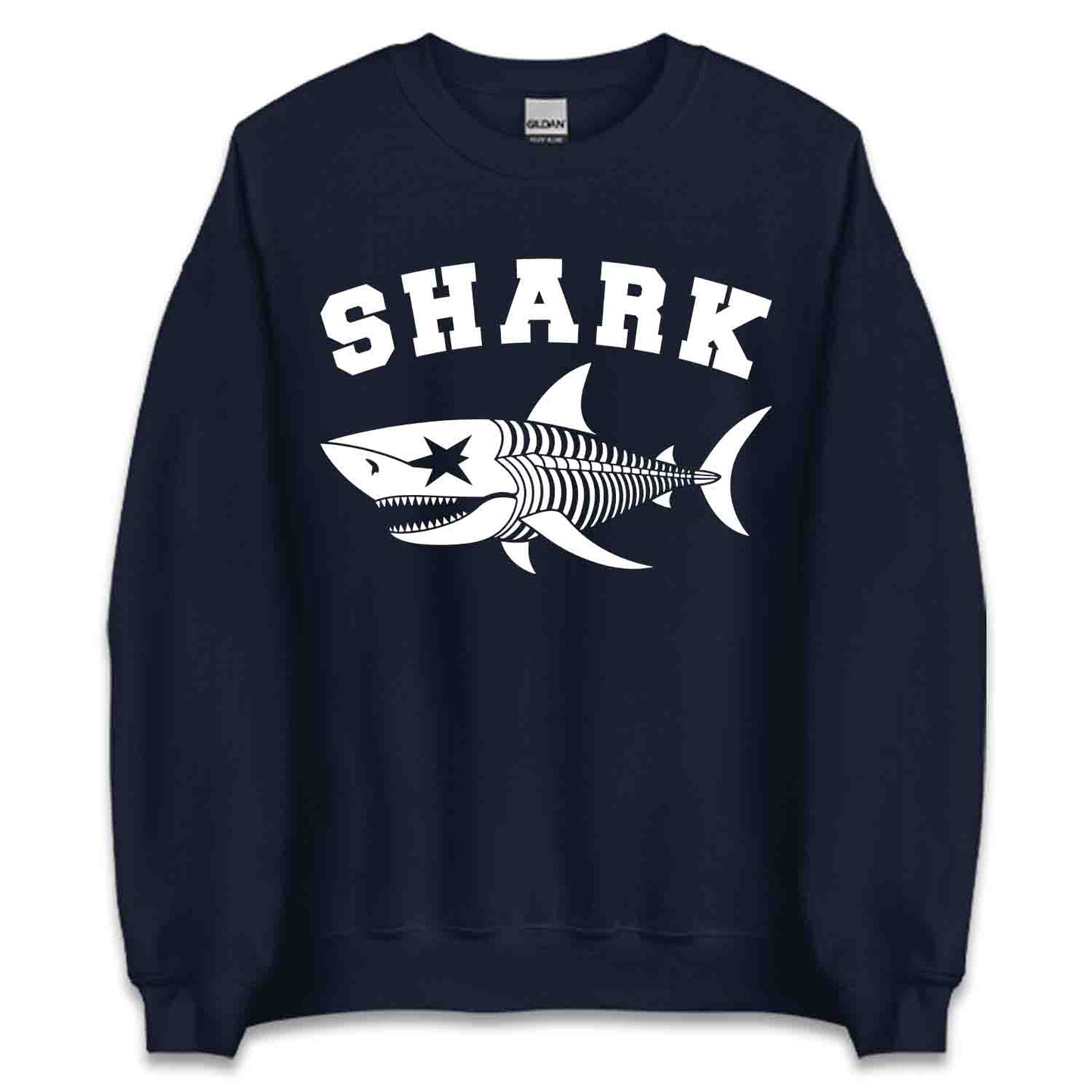 Skeleton Shark Vintage Gothic T-Shirt, Sweatshirt, Hoodie – Retro Ocean Predator Top | PRODUCT CODE: EJHSDYROCL
