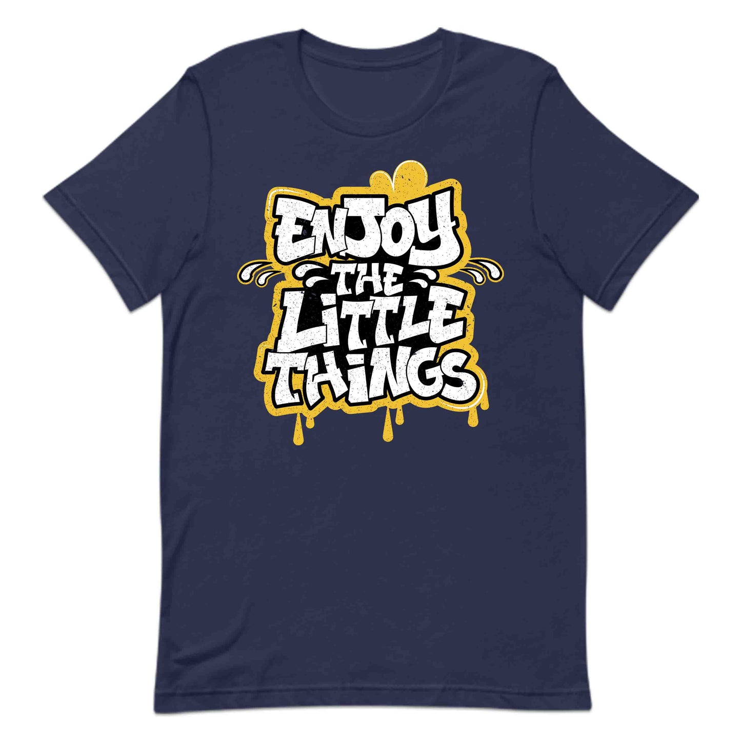 Enjoy the Little Things Retro Inspirational Typography Positive Quote | PRODUCT CODE: EJNYTHLENGSR