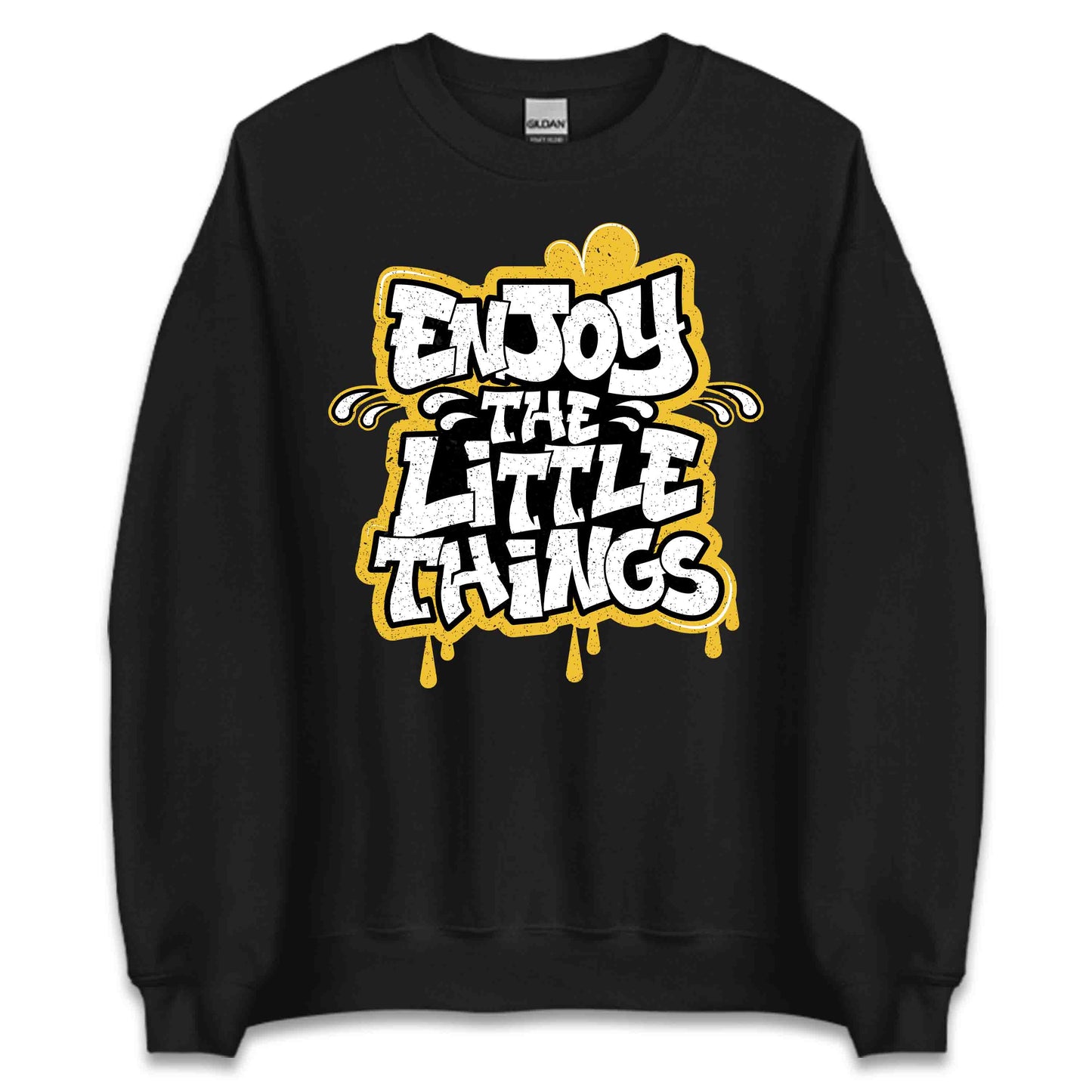 Enjoy the Little Things Retro Inspirational Typography Positive Quote | PRODUCT CODE: EJNYTHLENGSR