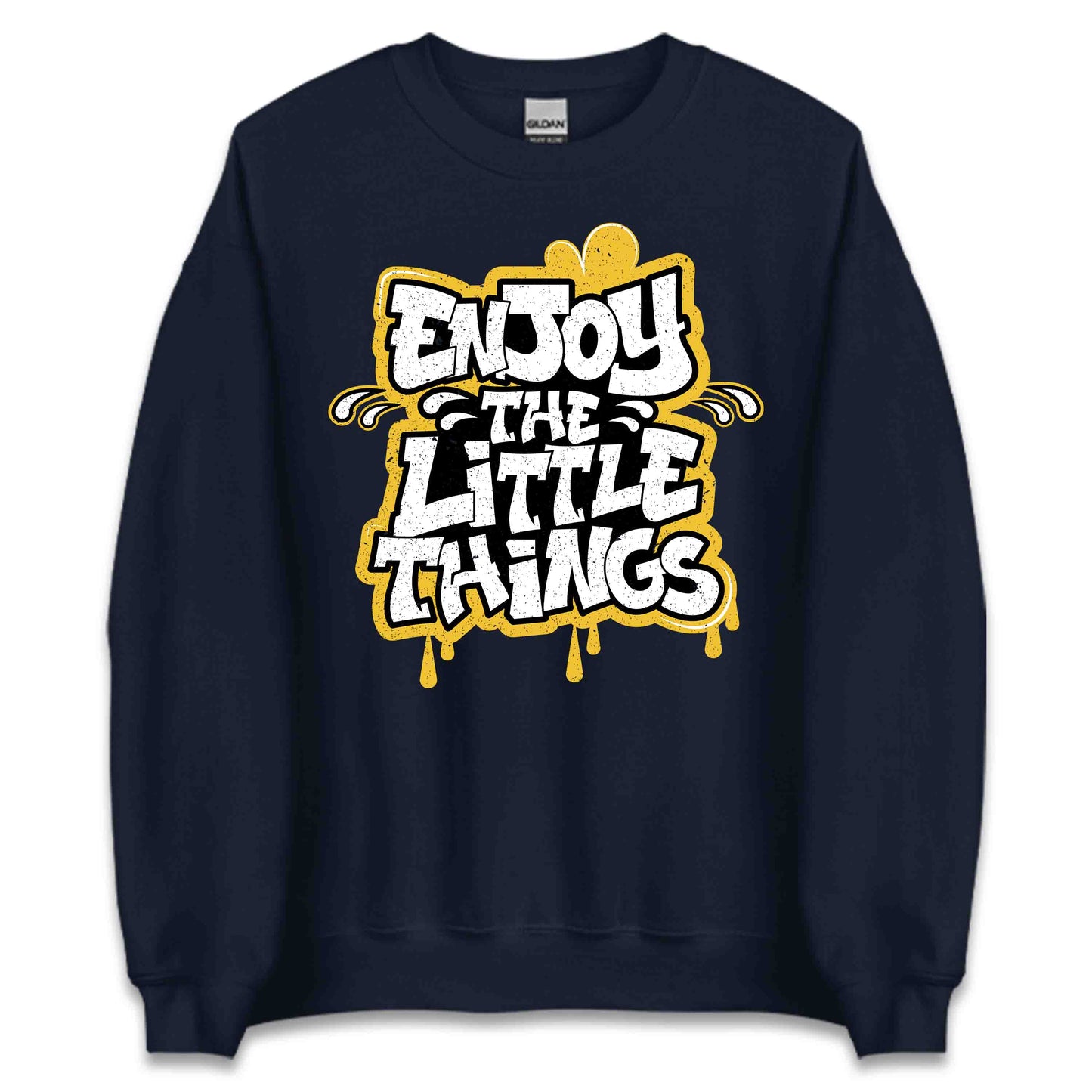 Enjoy the Little Things Retro Inspirational Typography Positive Quote | PRODUCT CODE: EJNYTHLENGSR