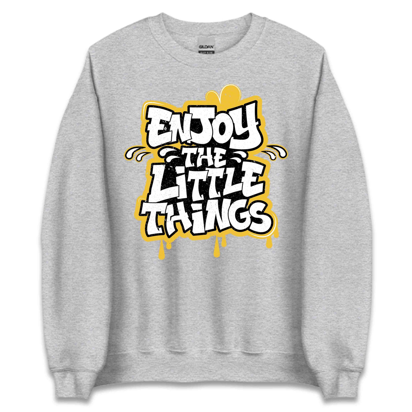 Enjoy the Little Things Retro Inspirational Typography Positive Quote | PRODUCT CODE: EJNYTHLENGSR