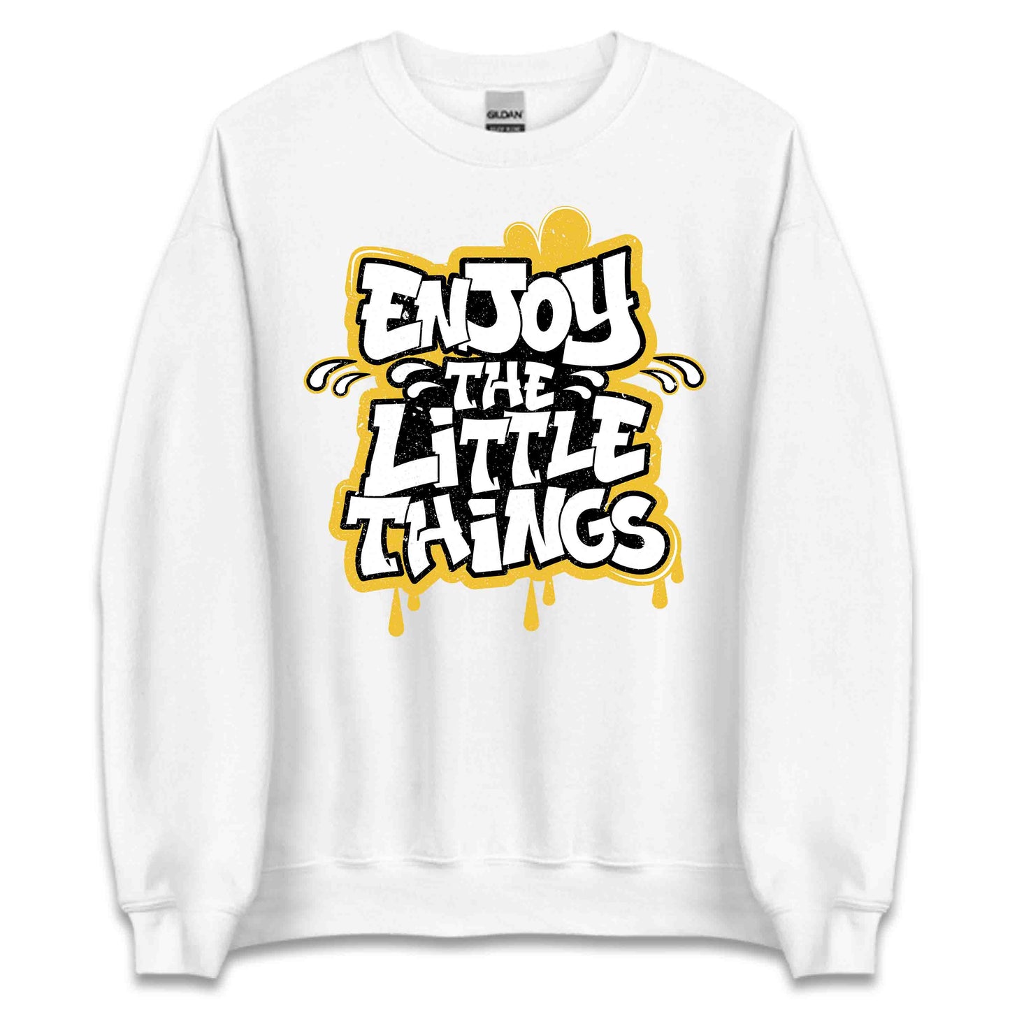Enjoy the Little Things Retro Inspirational Typography Positive Quote | PRODUCT CODE: EJNYTHLENGSR