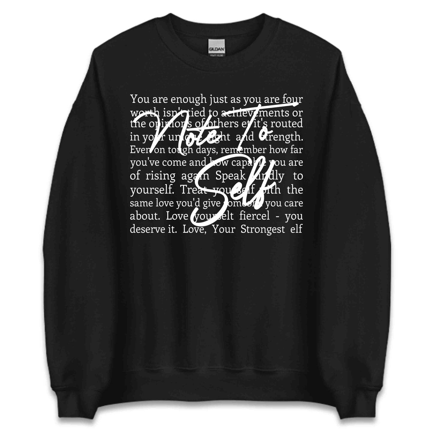Empowering Note to Self Motivational Inspirational Quote | PRODUCT CODE: EMRNPGTOSLFM