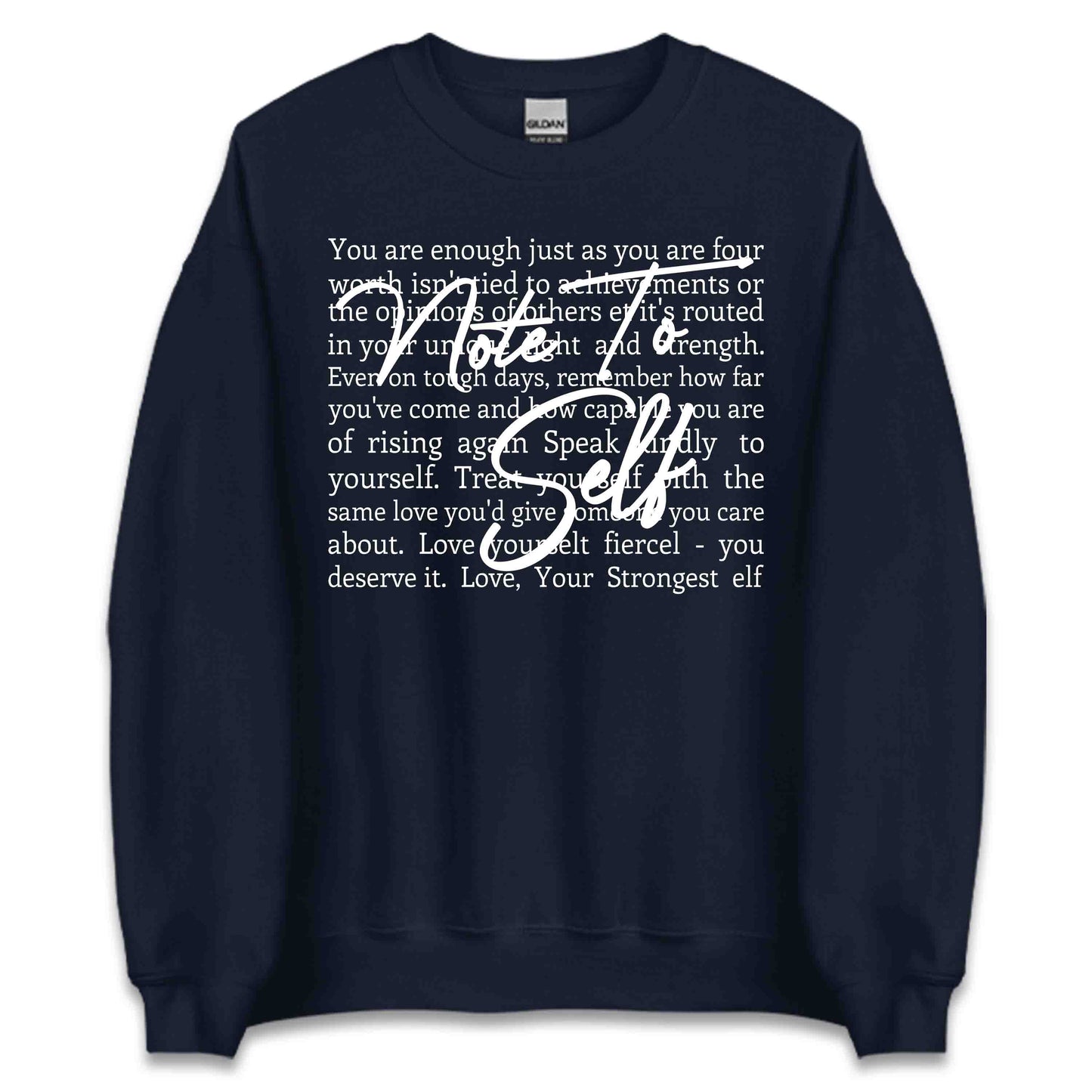 Empowering Note to Self Motivational Inspirational Quote | PRODUCT CODE: EMRNPGTOSLFM