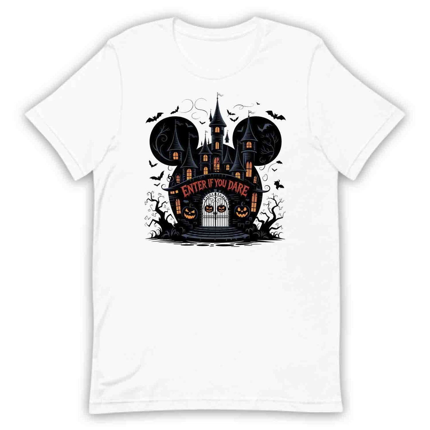 Enter If You Dare Disney Haunted Castle T-Shirt, Spooky Gothic Sweatshirt, Mickey Mouse Halloween Hoodie | PRODUCT CODE: ENASDTUADIH