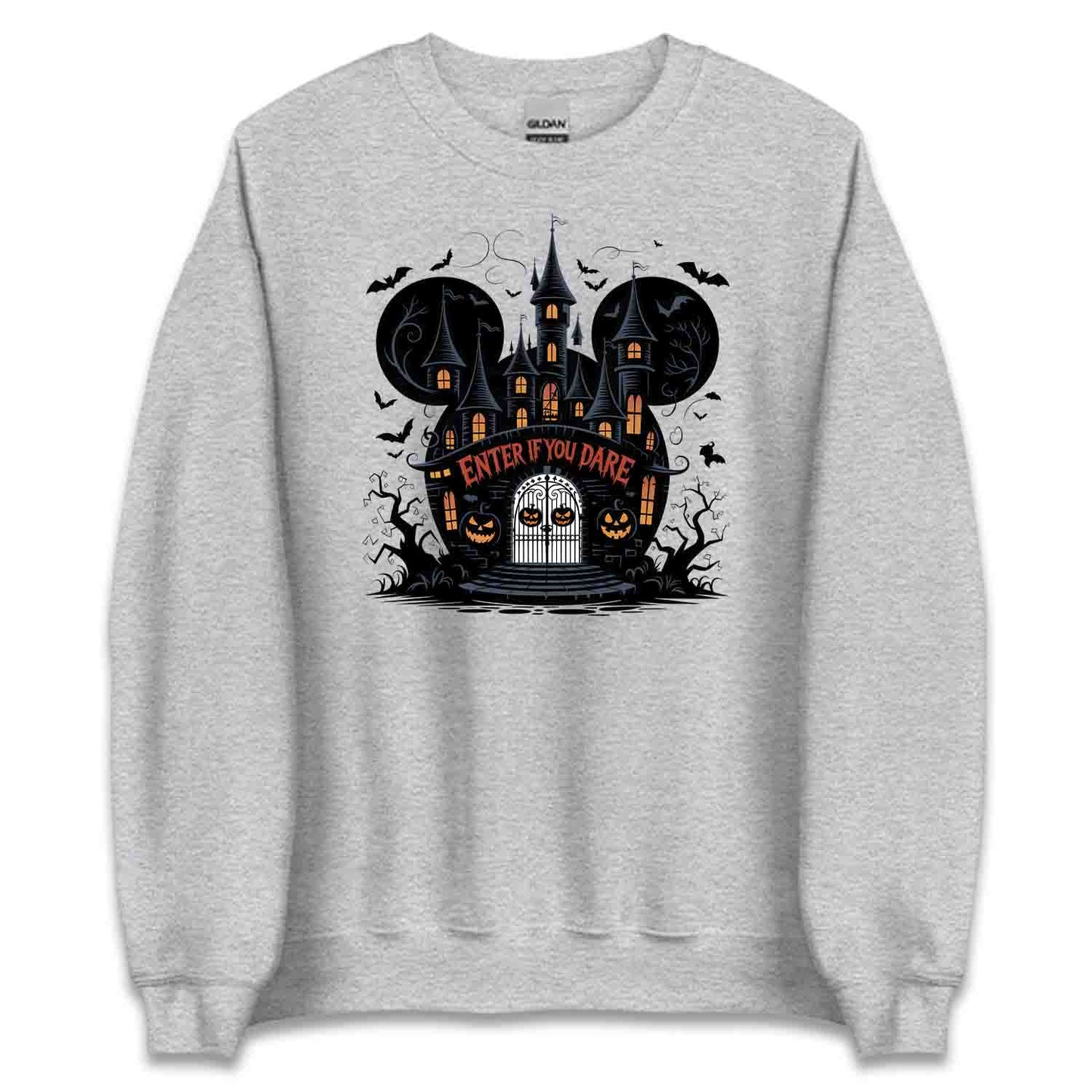 Enter If You Dare Disney Haunted Castle T-Shirt, Spooky Gothic Sweatshirt, Mickey Mouse Halloween Hoodie | PRODUCT CODE: ENASDTUADIH