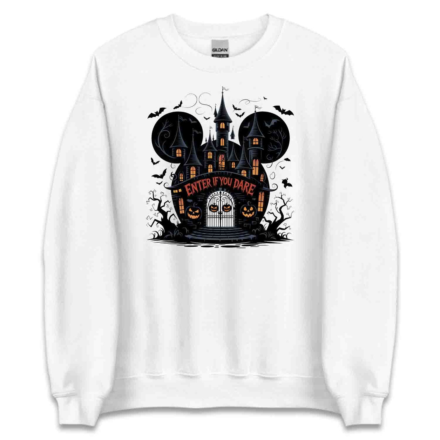 Enter If You Dare Disney Haunted Castle T-Shirt, Spooky Gothic Sweatshirt, Mickey Mouse Halloween Hoodie | PRODUCT CODE: ENASDTUADIH