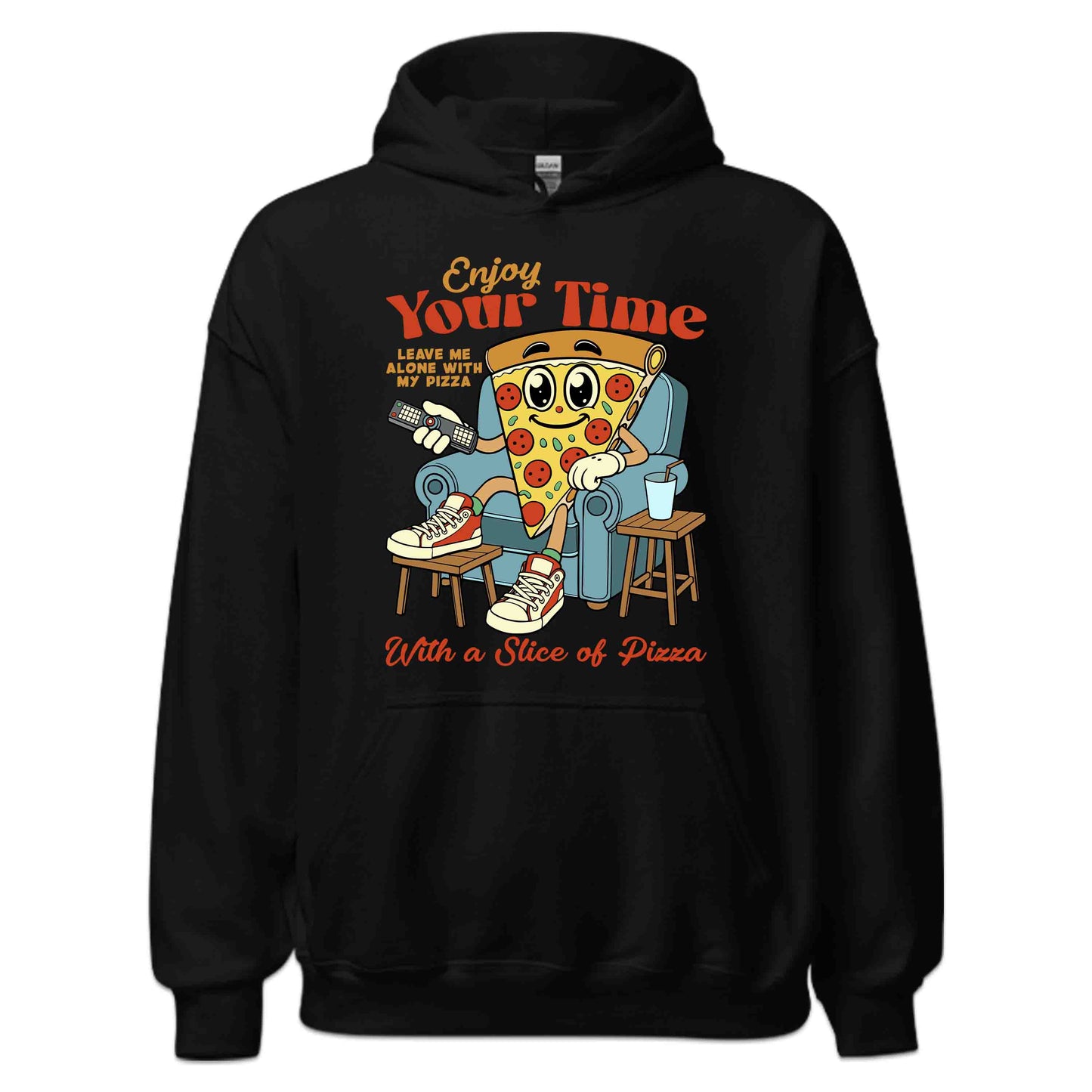 Enjoy Your Time Pizza Lover Cartoon Pizza Humor | PRODUCT CODE: ENYJYROTMPAC