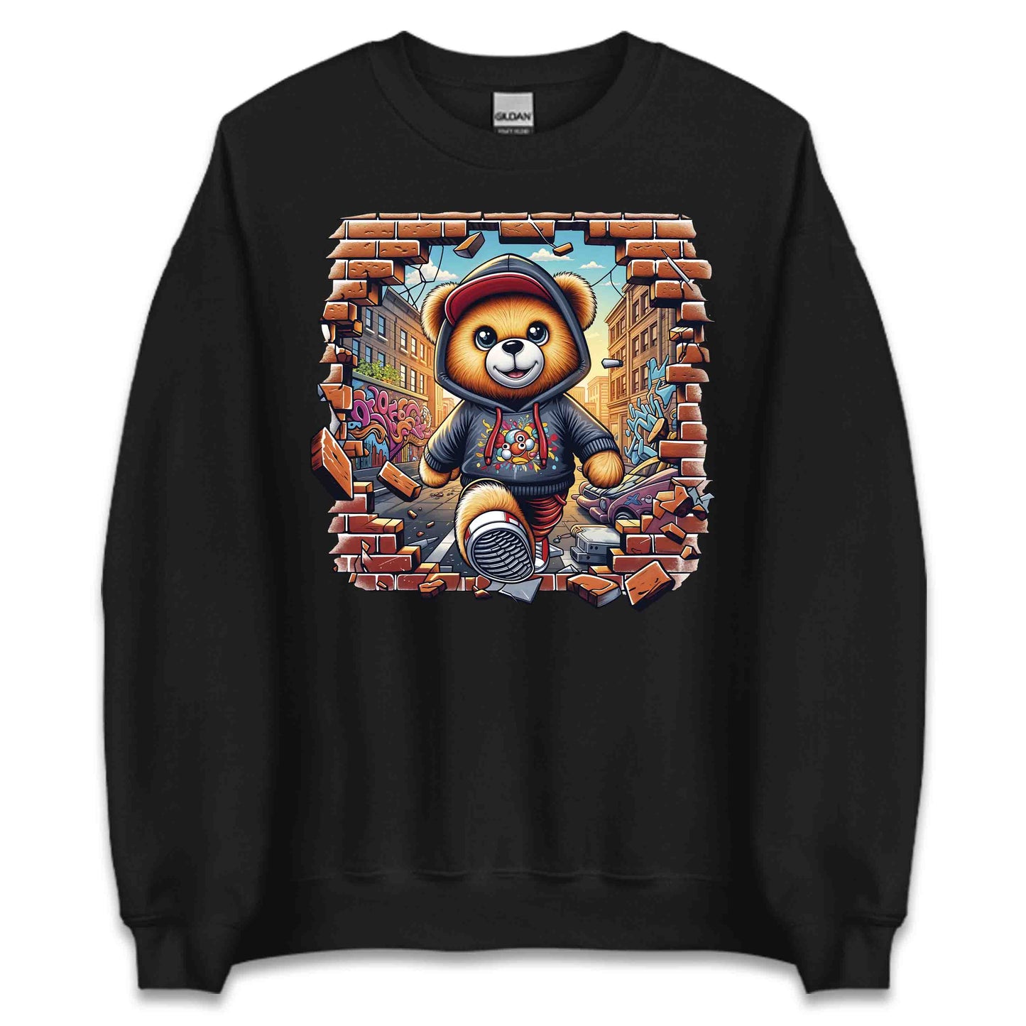 Epic Bear Breaking Through Brick Wall 3D Realistic Bear | PRODUCT CODE: EPBREKNGWLAP