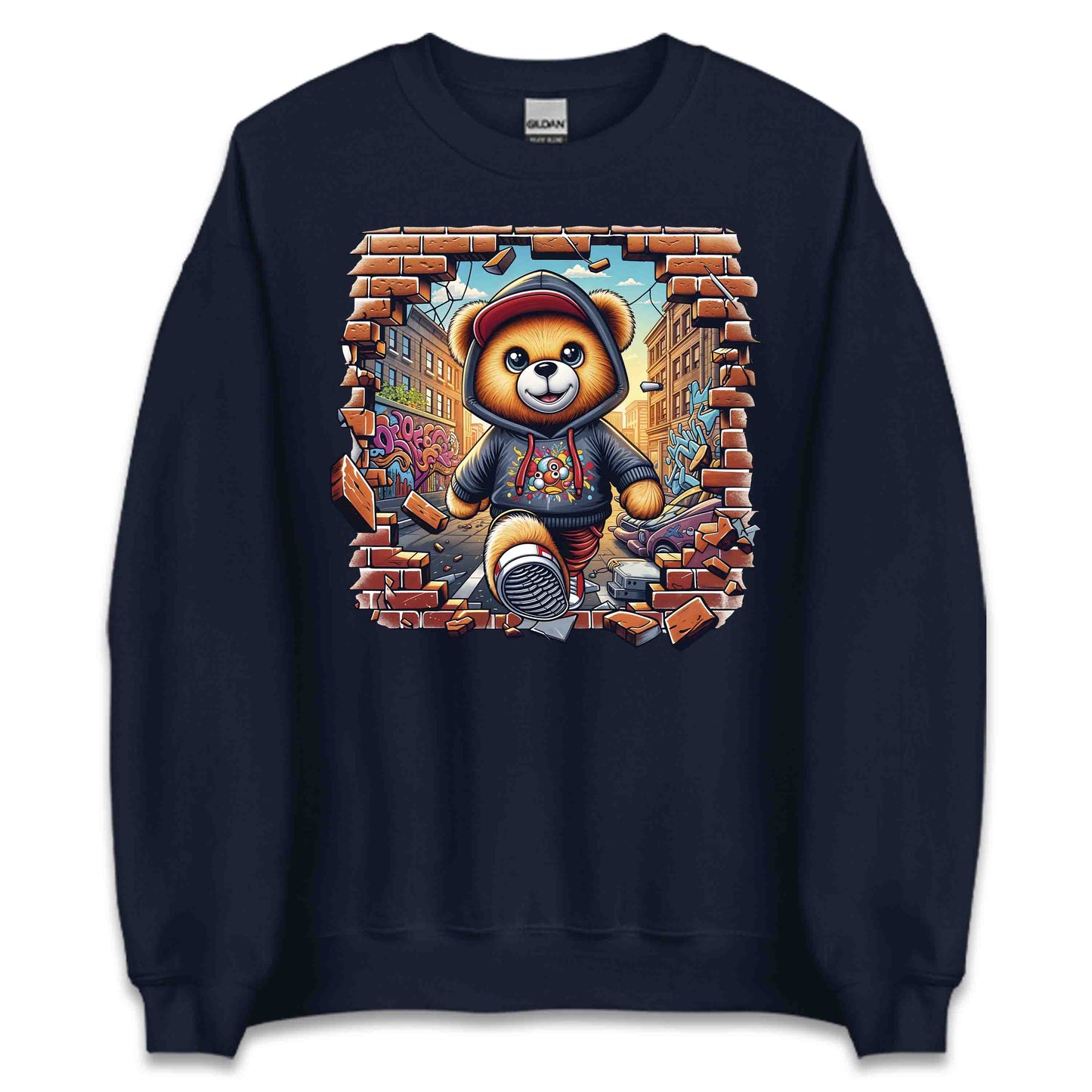 Epic Bear Breaking Through Brick Wall 3D Realistic Bear | PRODUCT CODE: EPBREKNGWLAP