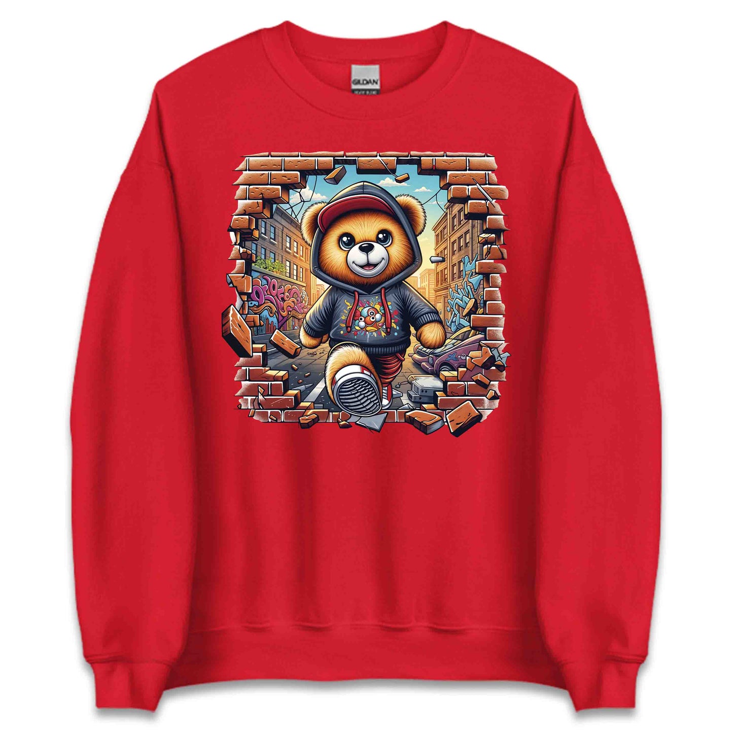Epic Bear Breaking Through Brick Wall 3D Realistic Bear | PRODUCT CODE: EPBREKNGWLAP