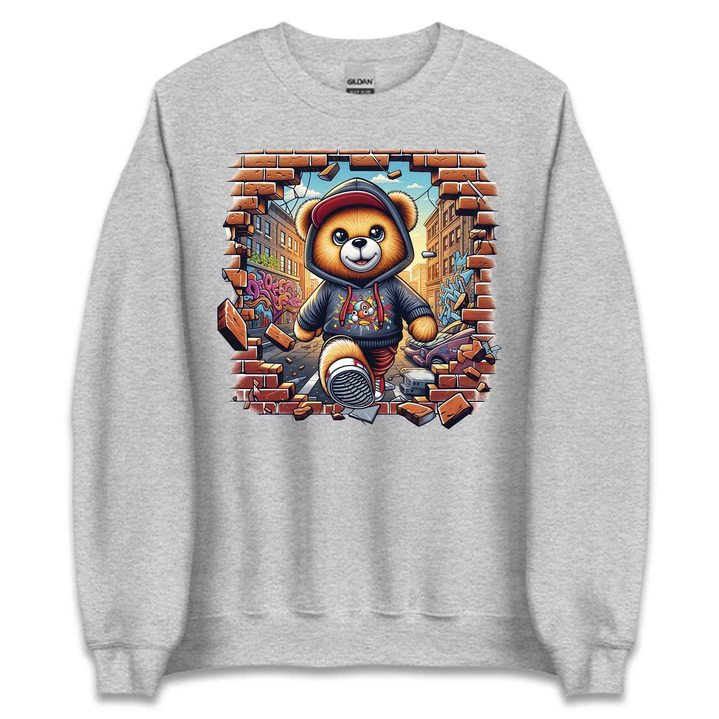 Epic Bear Breaking Through Brick Wall 3D Realistic Bear | PRODUCT CODE: EPBREKNGWLAP
