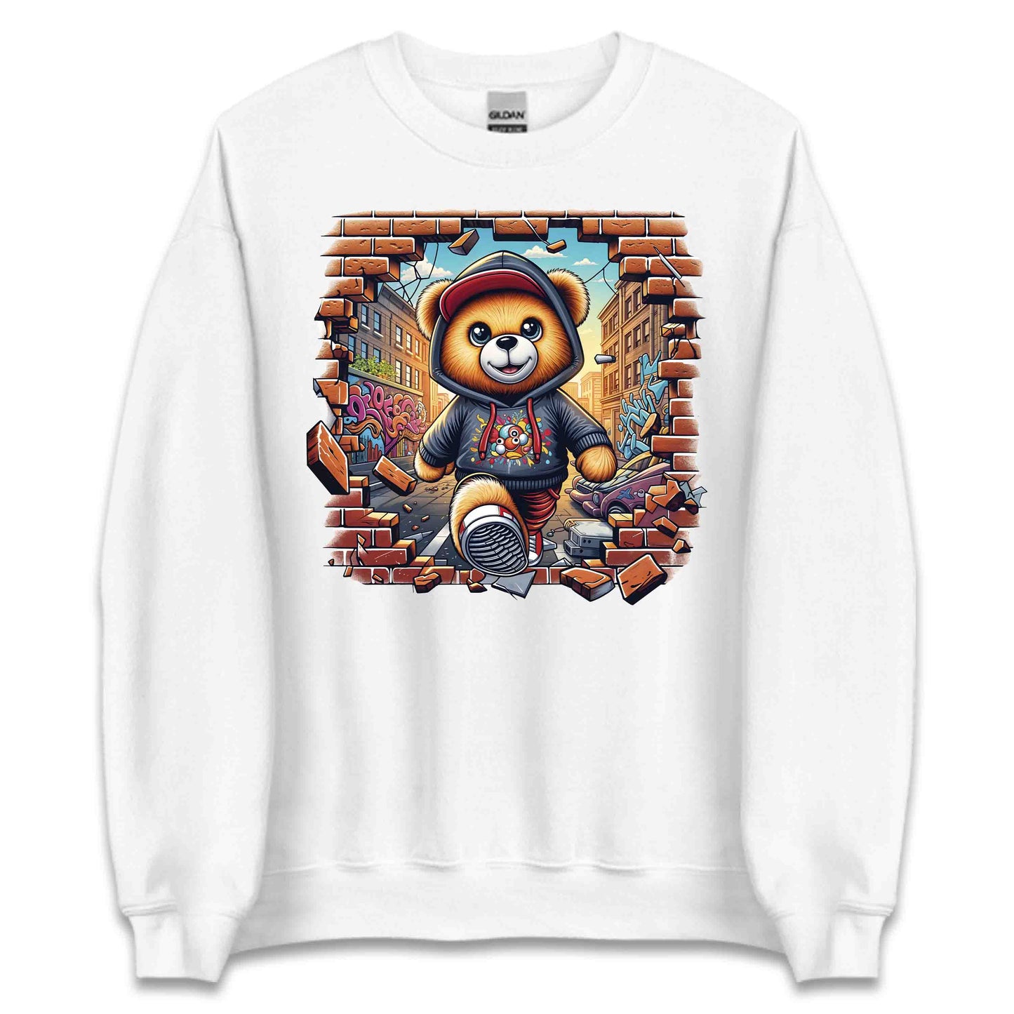 Epic Bear Breaking Through Brick Wall 3D Realistic Bear | PRODUCT CODE: EPBREKNGWLAP