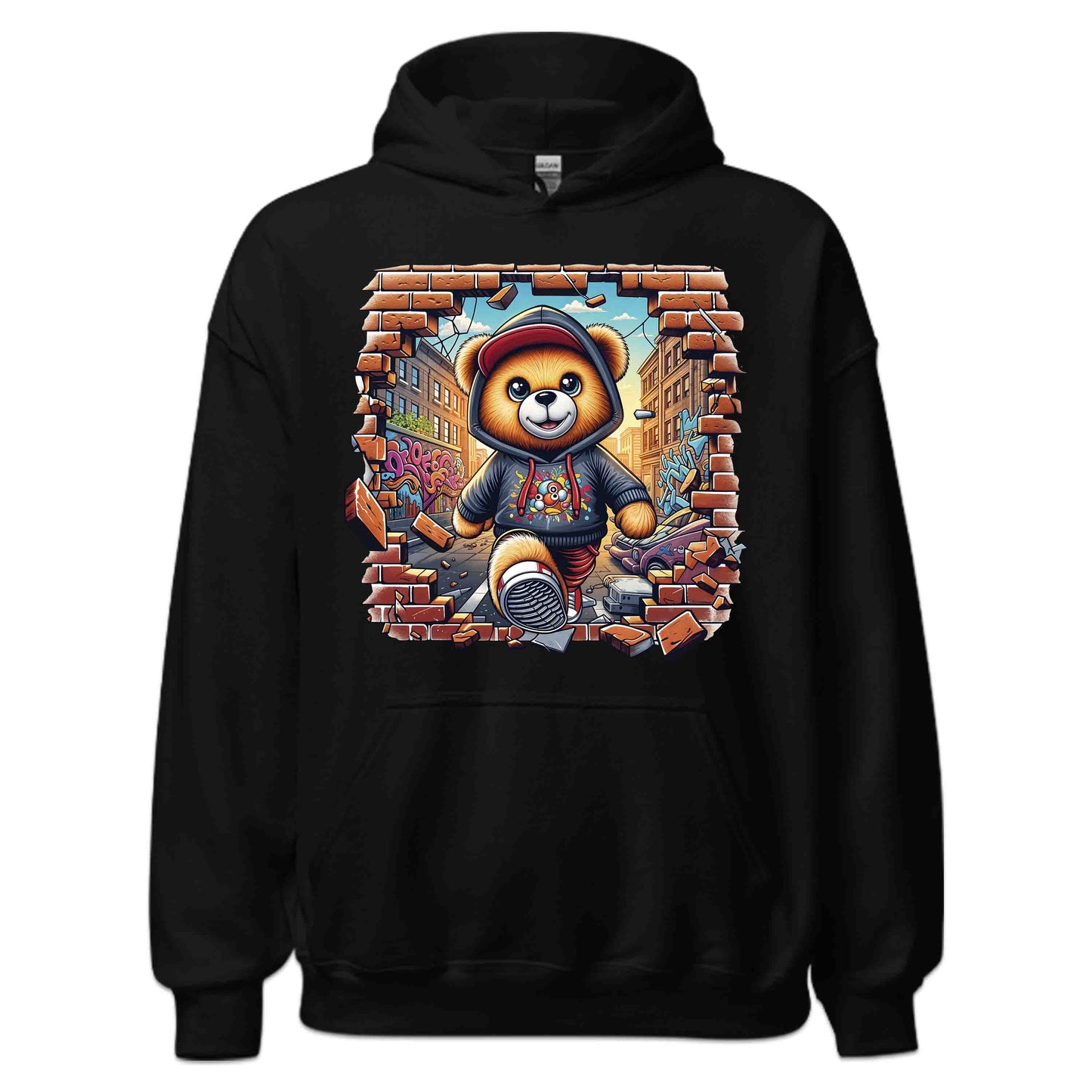 Epic Bear Breaking Through Brick Wall 3D Realistic Bear | PRODUCT CODE: EPBREKNGWLAP