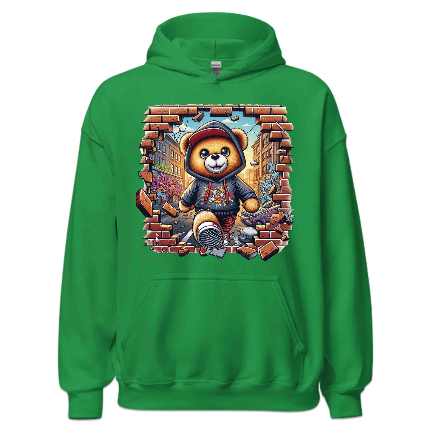 Epic Bear Breaking Through Brick Wall 3D Realistic Bear | PRODUCT CODE: EPBREKNGWLAP