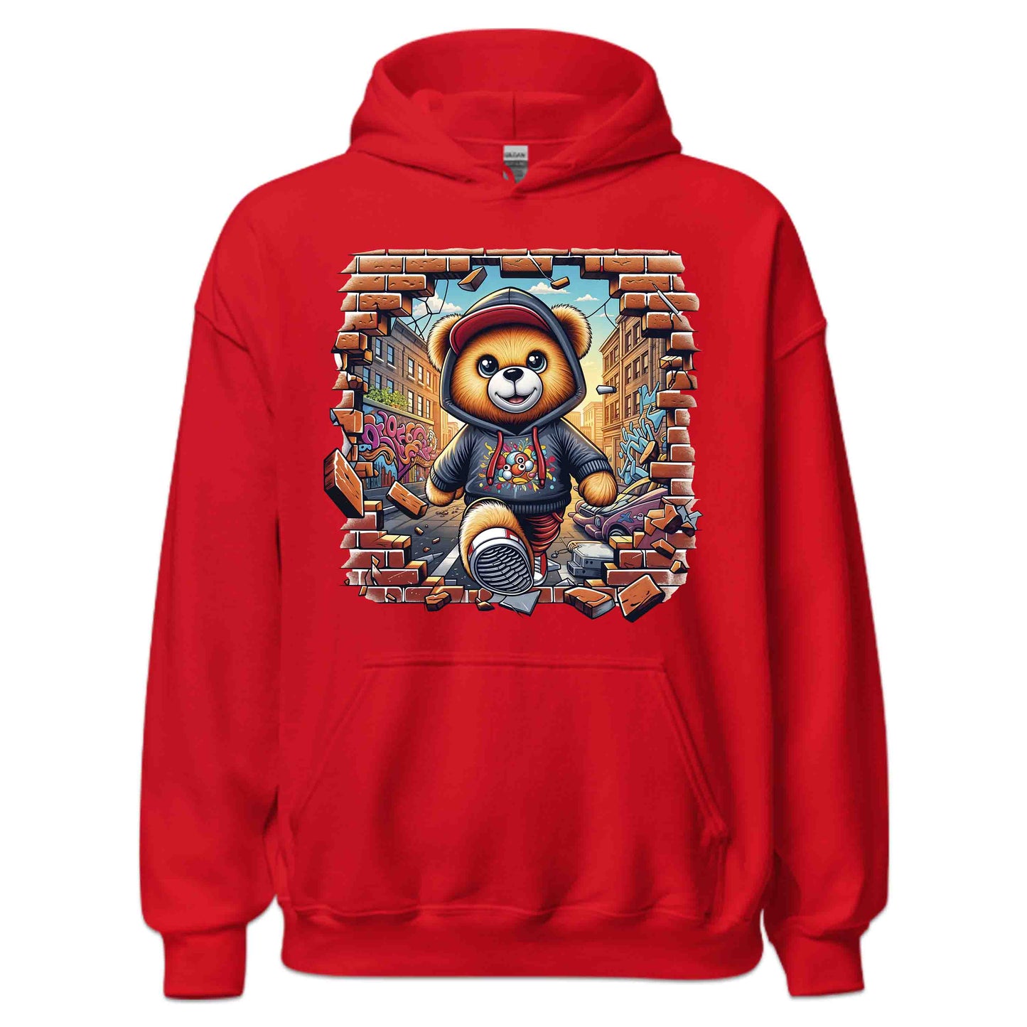 Epic Bear Breaking Through Brick Wall 3D Realistic Bear | PRODUCT CODE: EPBREKNGWLAP