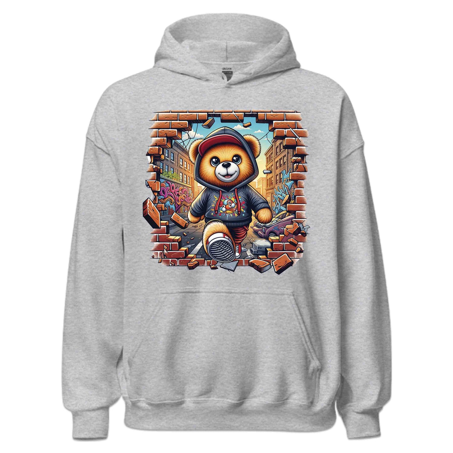 Epic Bear Breaking Through Brick Wall 3D Realistic Bear | PRODUCT CODE: EPBREKNGWLAP