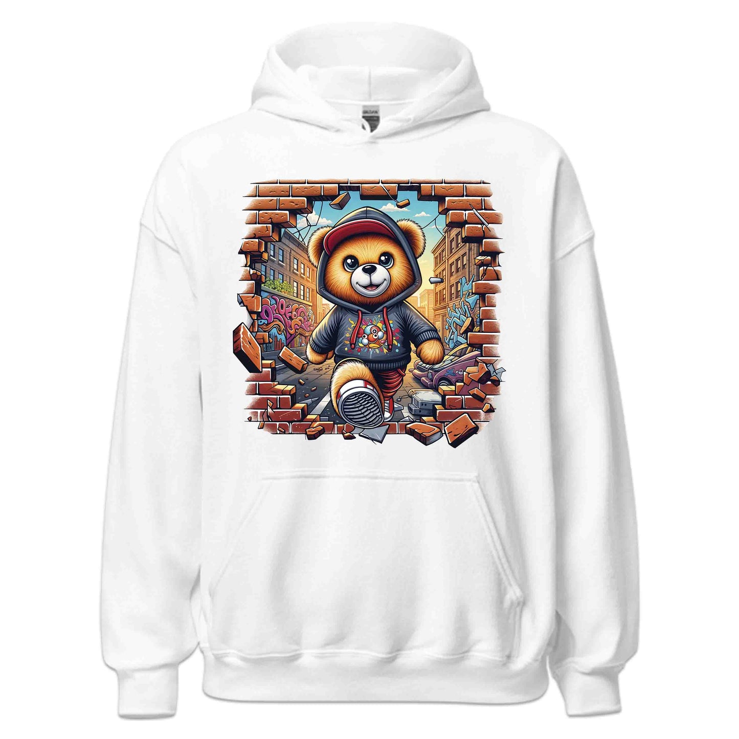 Epic Bear Breaking Through Brick Wall 3D Realistic Bear | PRODUCT CODE: EPBREKNGWLAP