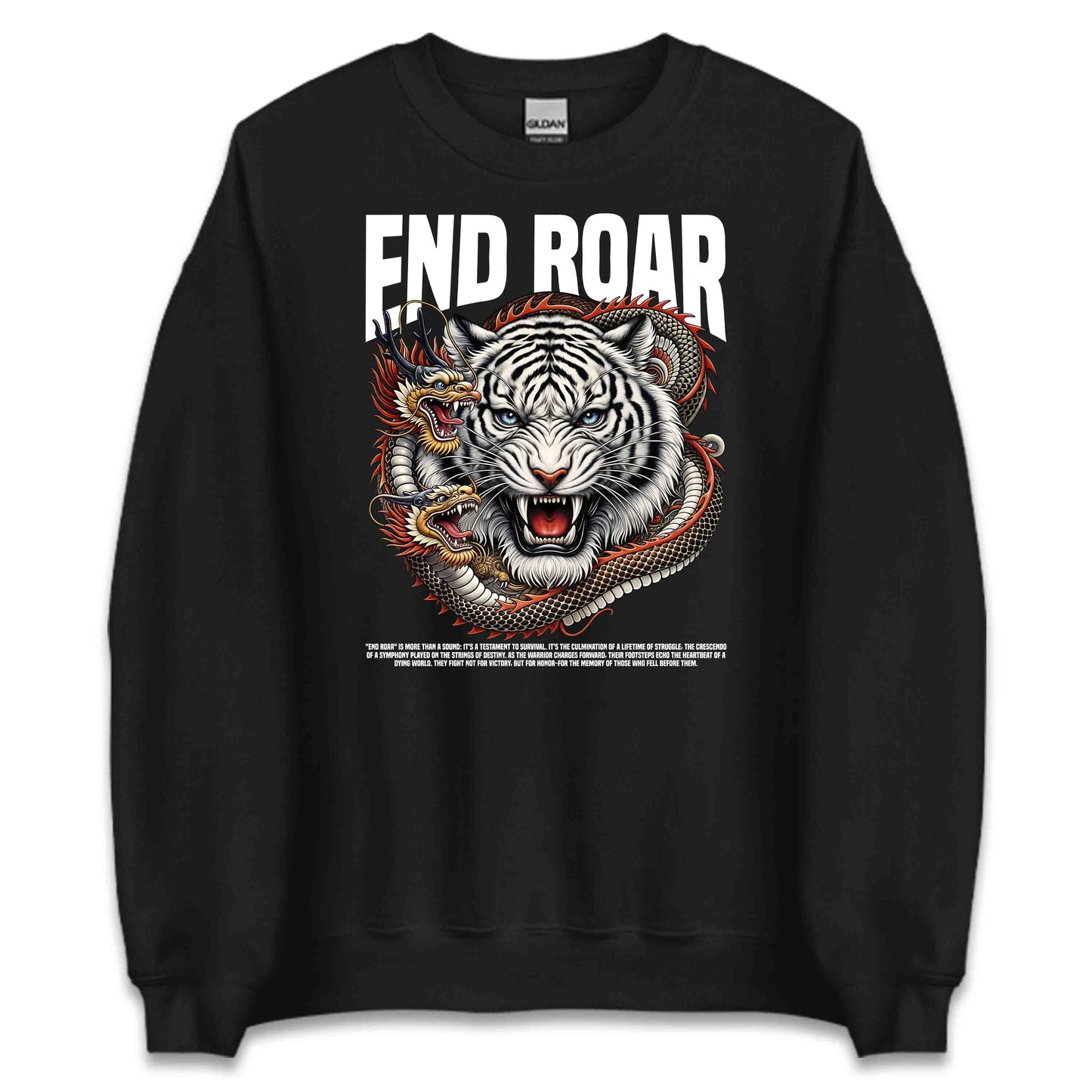 Epic White Tiger and Dragon Roaring Fierce Animal Lovers | PRODUCT CODE: EPCWHTEGRDAN