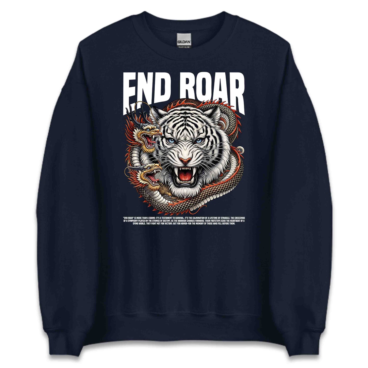 Epic White Tiger and Dragon Roaring Fierce Animal Lovers | PRODUCT CODE: EPCWHTEGRDAN