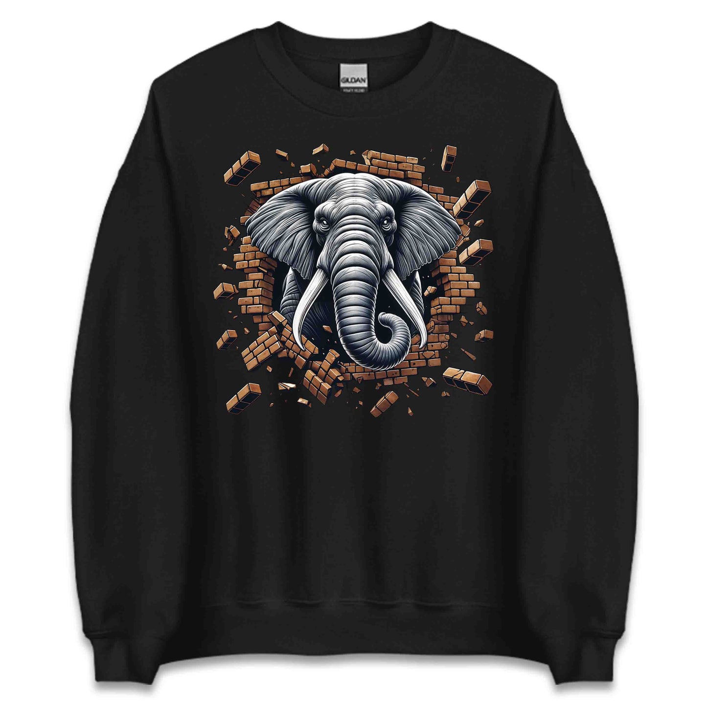 Elephant Breaking Through Wall 3D Realistic Majestic Wildlife-Inspired | PRODUCT CODE: EPHNTBRKGWL