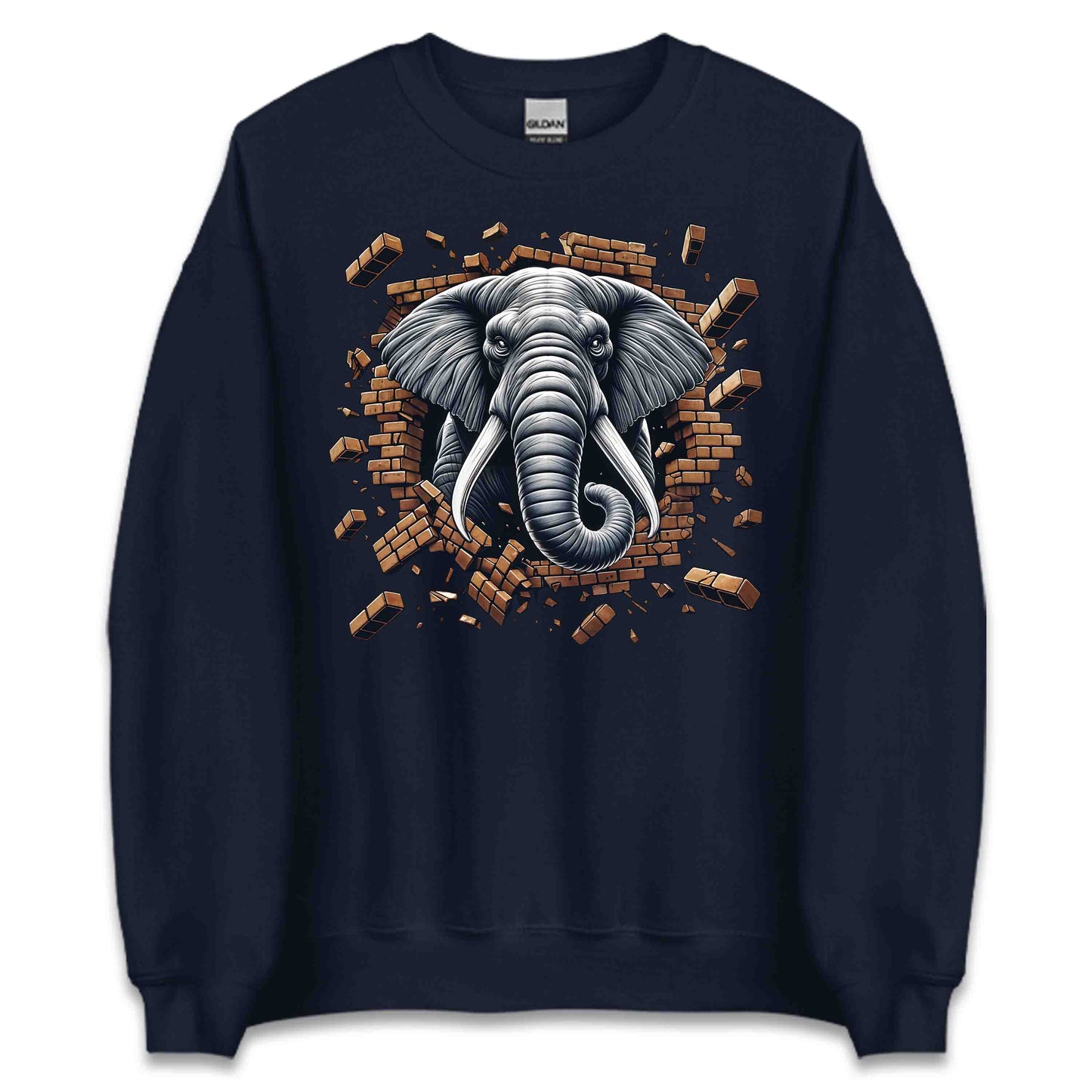 Elephant Breaking Through Wall 3D Realistic Majestic Wildlife-Inspired | PRODUCT CODE: EPHNTBRKGWL