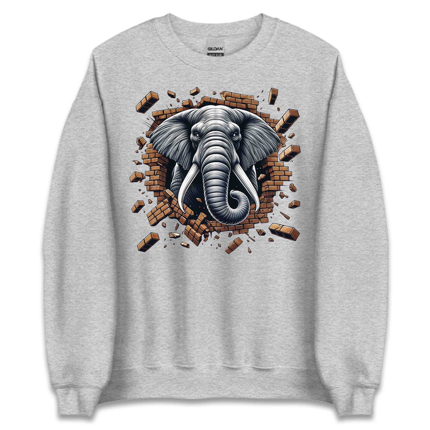 Elephant Breaking Through Wall 3D Realistic Majestic Wildlife-Inspired | PRODUCT CODE: EPHNTBRKGWL
