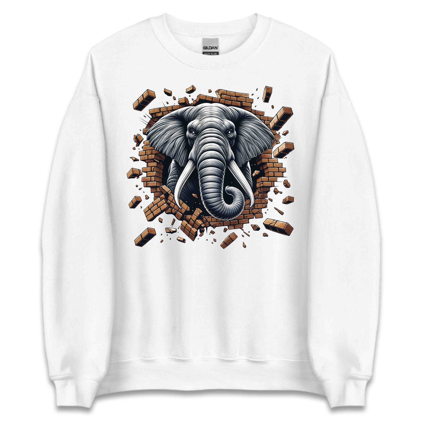 Elephant Breaking Through Wall 3D Realistic Majestic Wildlife-Inspired | PRODUCT CODE: EPHNTBRKGWL