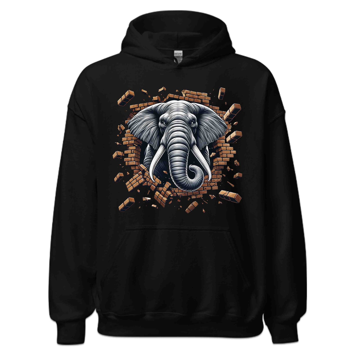 Elephant Breaking Through Wall 3D Realistic Majestic Wildlife-Inspired | PRODUCT CODE: EPHNTBRKGWL