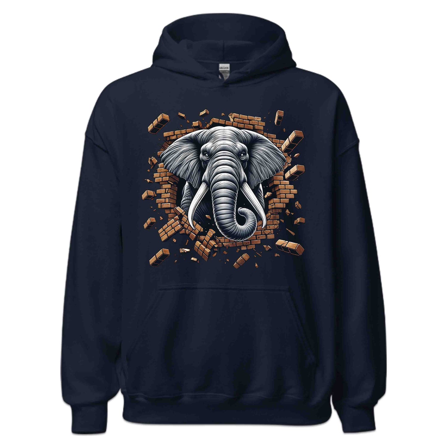 Elephant Breaking Through Wall 3D Realistic Majestic Wildlife-Inspired | PRODUCT CODE: EPHNTBRKGWL