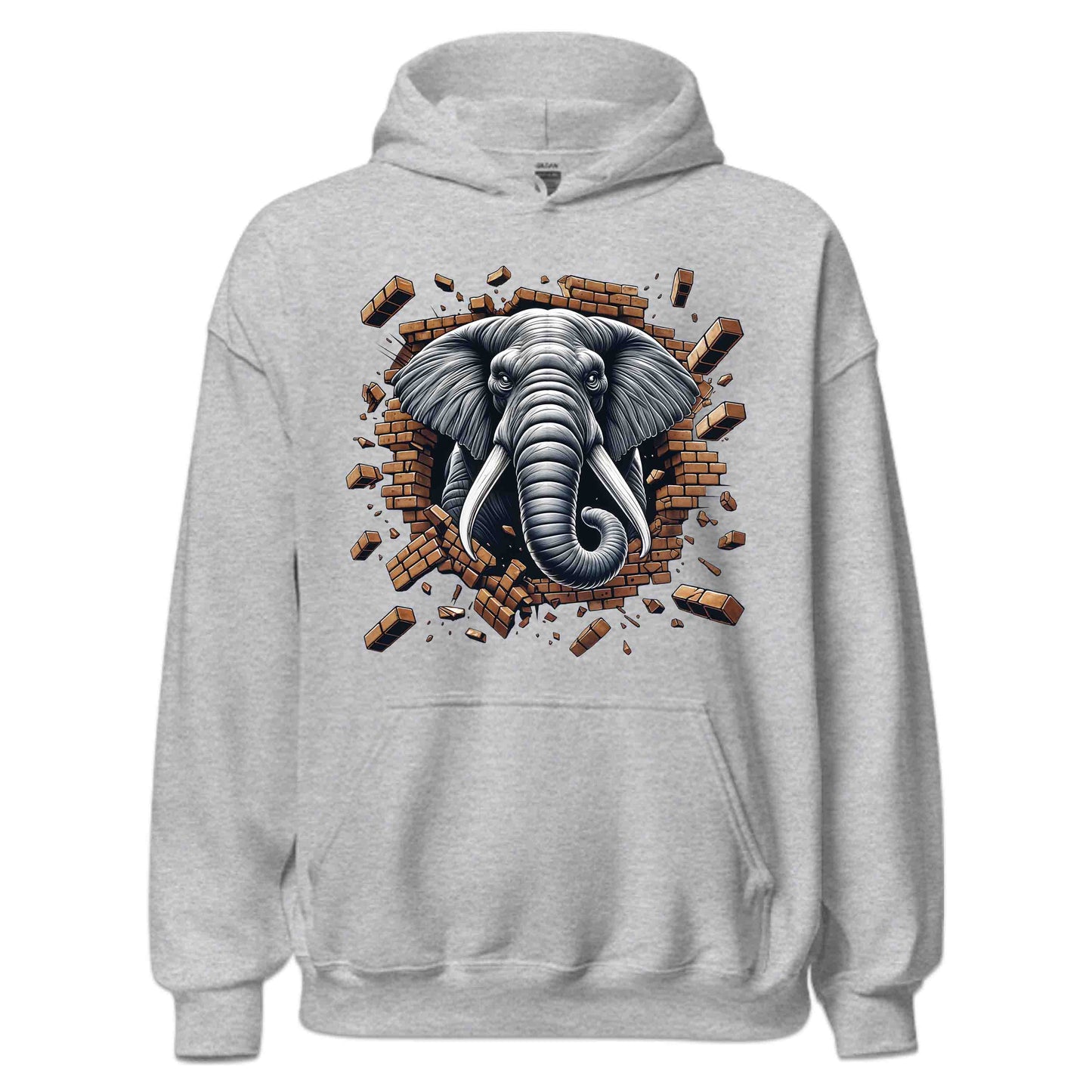 Elephant Breaking Through Wall 3D Realistic Majestic Wildlife-Inspired | PRODUCT CODE: EPHNTBRKGWL