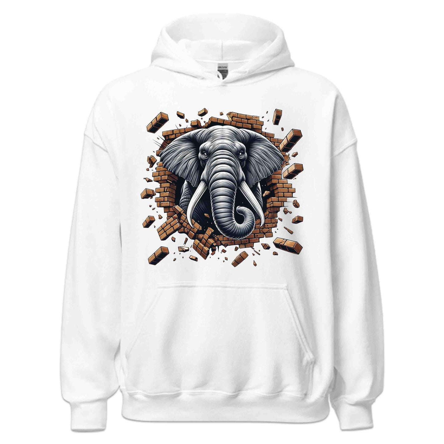 Elephant Breaking Through Wall 3D Realistic Majestic Wildlife-Inspired | PRODUCT CODE: EPHNTBRKGWL