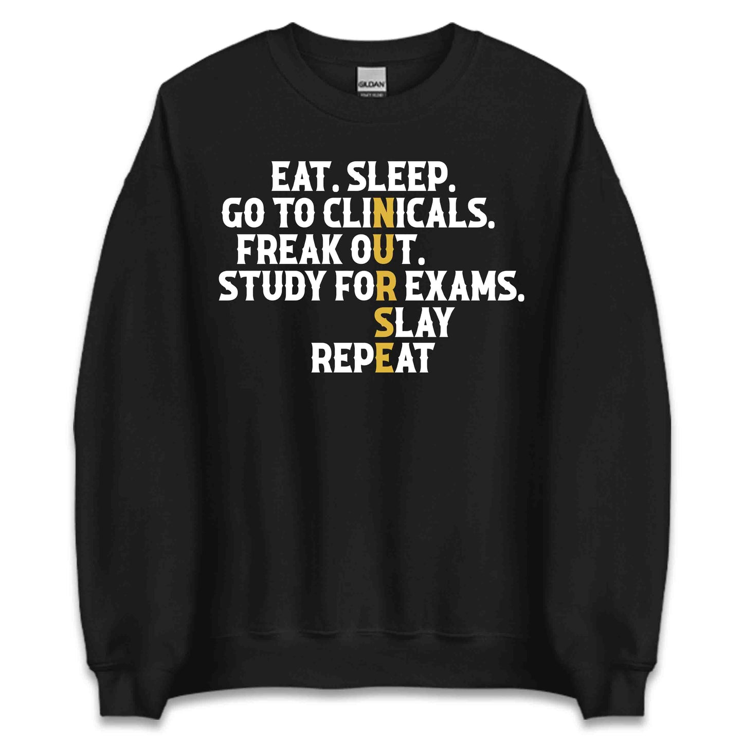 Eat Sleep Clinicals Freak Out Repeat Nursing Medical Humor | PRODUCT CODE: ETASLPCHFRK