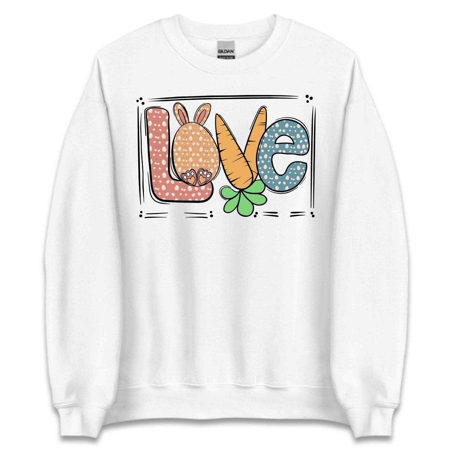Easter Bunny Love Easter Egg Hunt Cute Rabbit and Carrot | PRODUCT CODE: ETSBYNLVRATCO