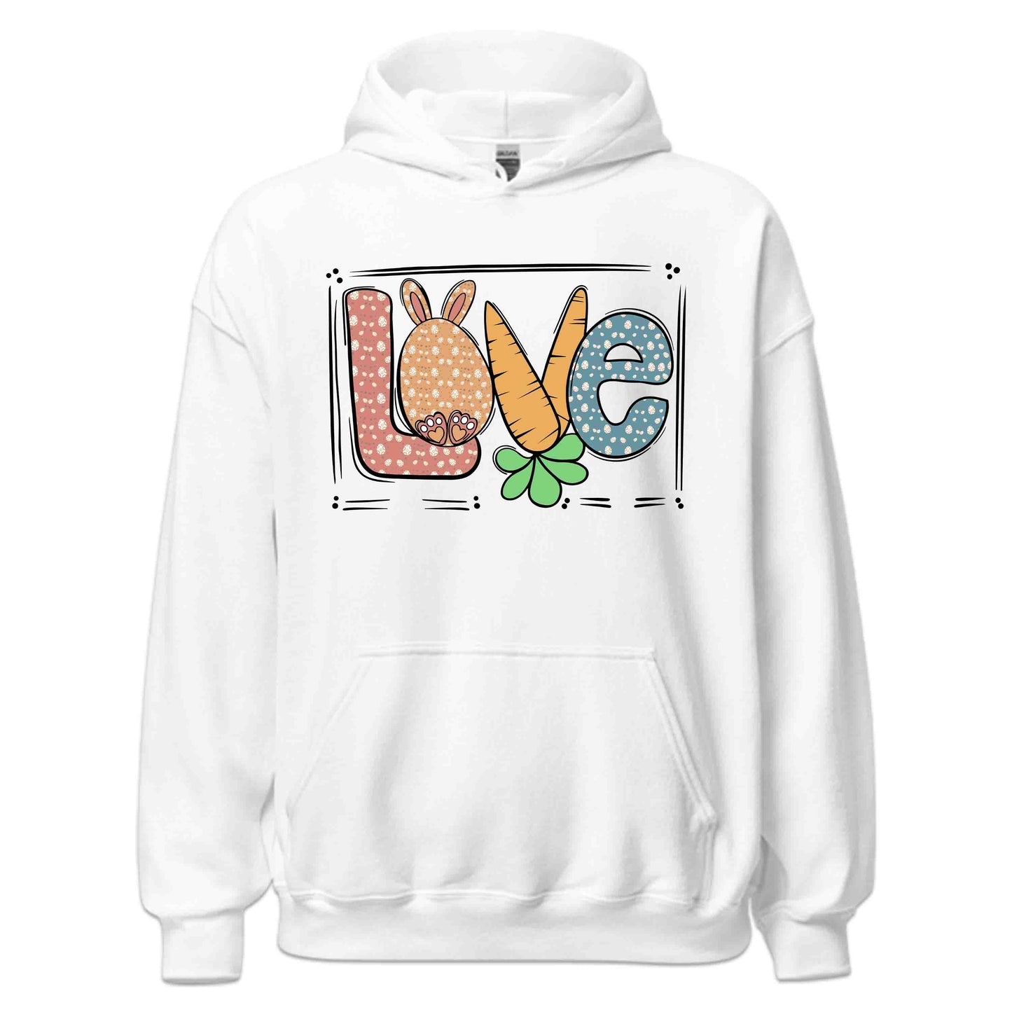 Easter Bunny Love Easter Egg Hunt Cute Rabbit and Carrot | PRODUCT CODE: ETSBYNLVRATCO