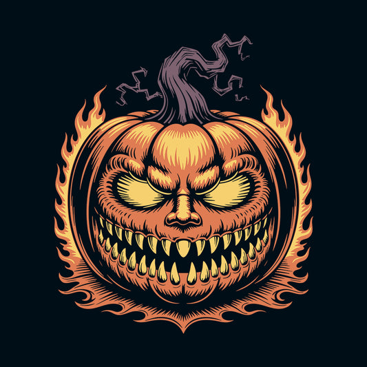 Evil Pumpkin Face T-Shirt, Creepy Jack-O’-Lantern Sweatshirt, Scary Horror Hoodie | PRODUCT CODE: EVLASHOHFV