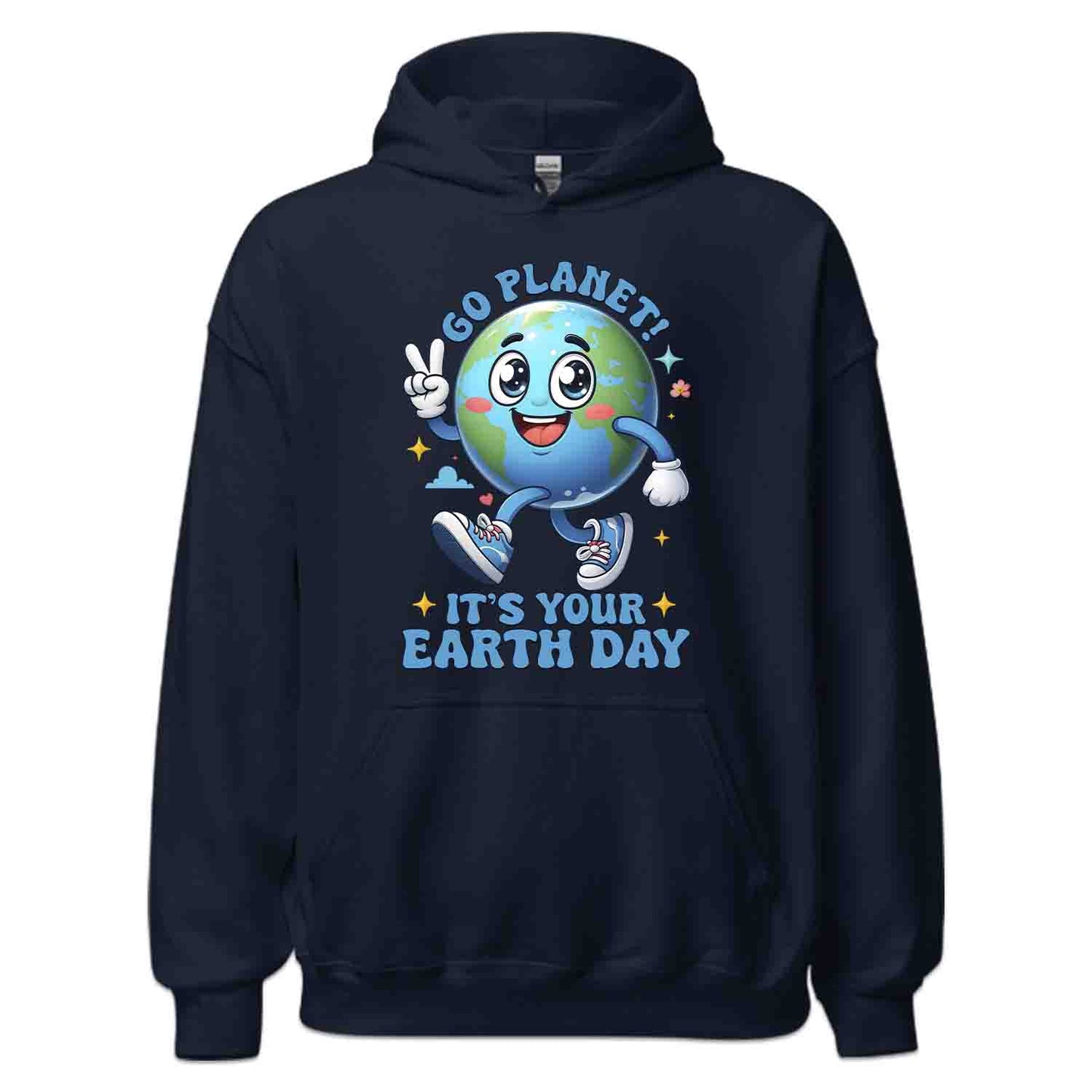 Earth Day T-Shirt, Sweatshirt, Hoodie – Cute Smiling Planet Eco-Friendly Gift | PRODUCT CODE: EYRTGDMBEA