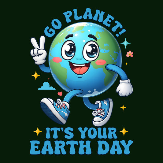 Earth Day T-Shirt, Sweatshirt, Hoodie – Cute Smiling Planet Eco-Friendly Gift | PRODUCT CODE: EYRTGDMBEA