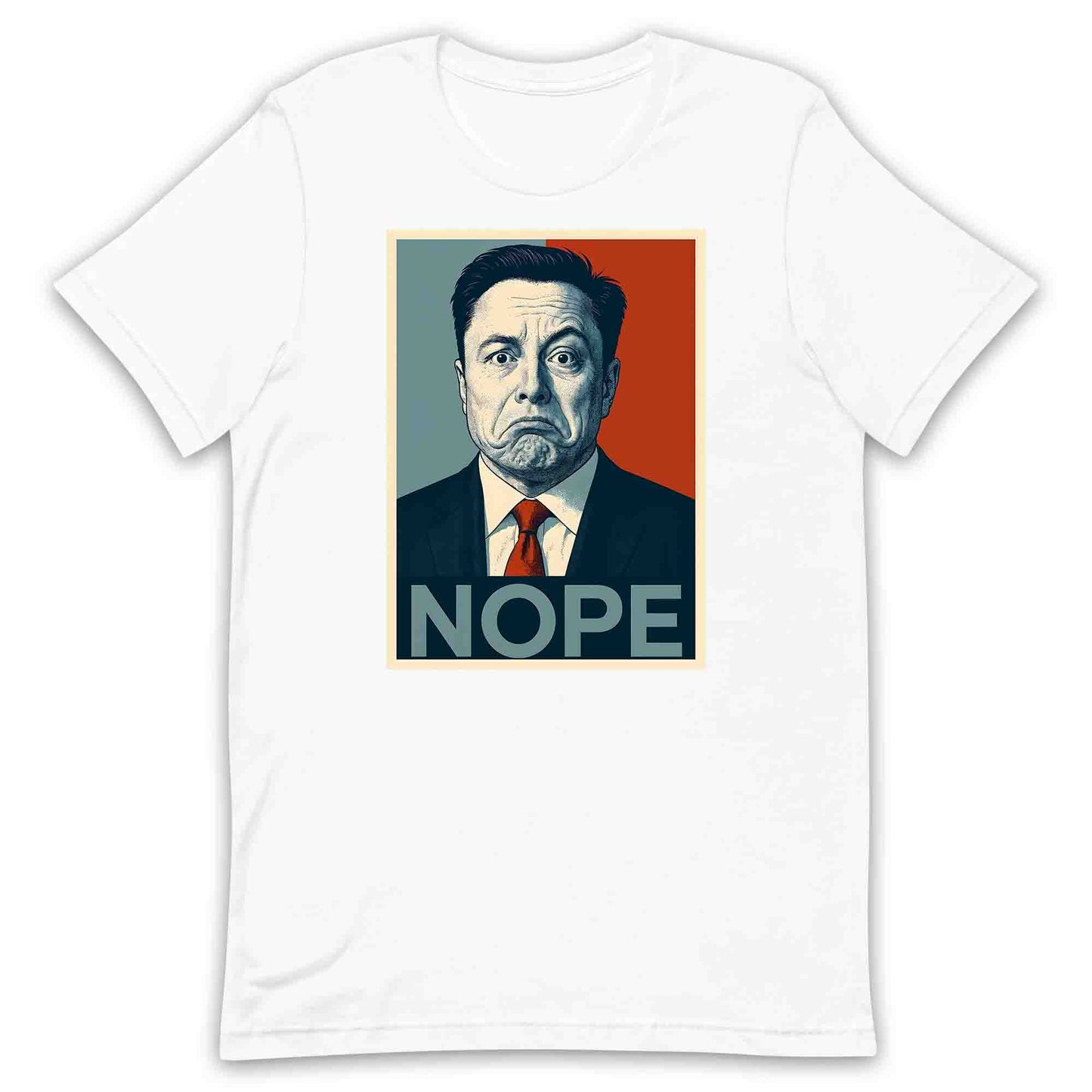 Funny Elon Musk "NOPE" Meme T-Shirt, Jumper & Hoodie – Political Parody, Sarcastic Humor for SpaceX Geeks & Tech Fans | PRODUCT CODE: FEBHJSAD